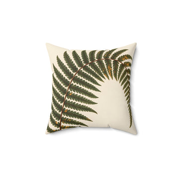 Ochre Olive Fern Throw Pillow with Insert