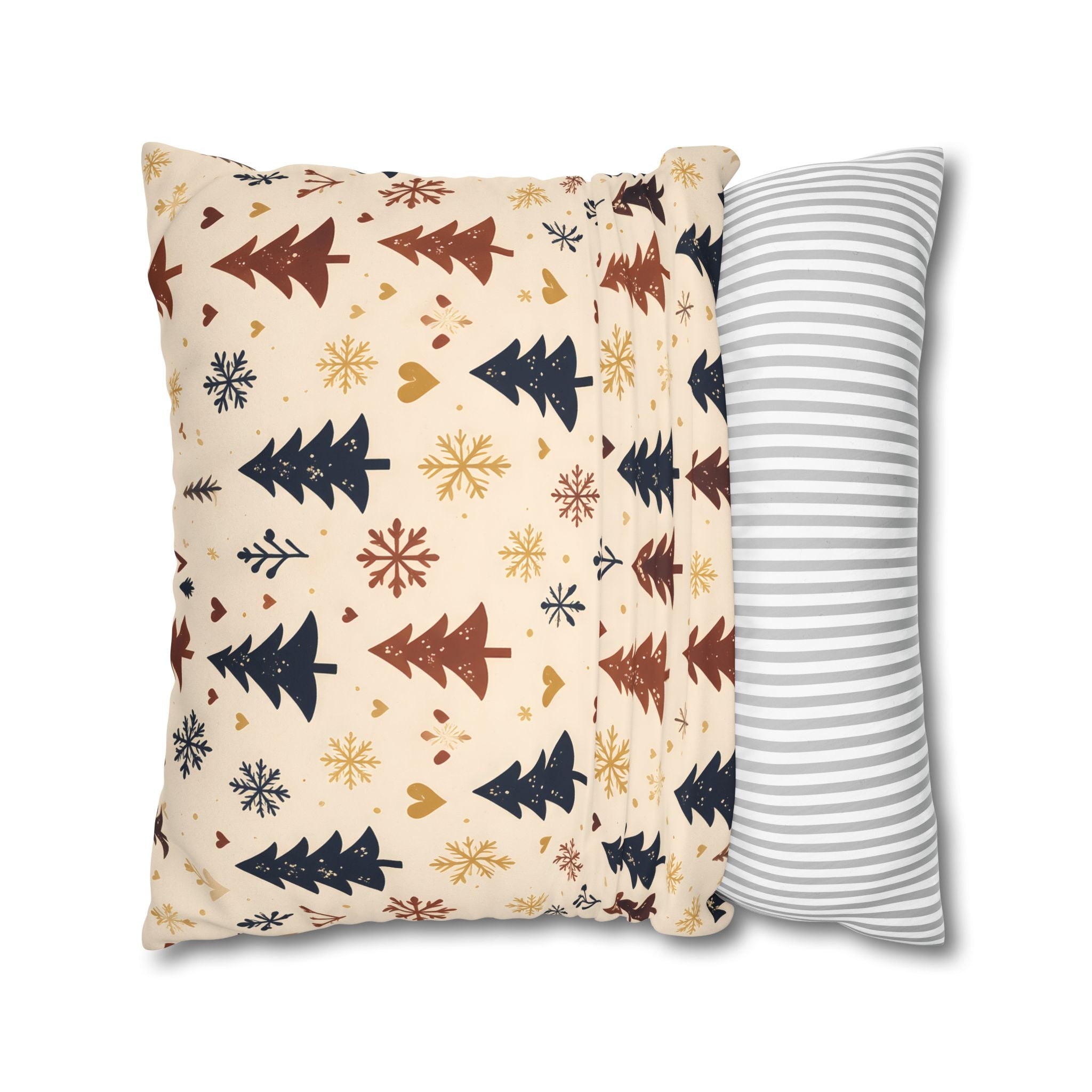 Folk Fir Tree Cushion Cover