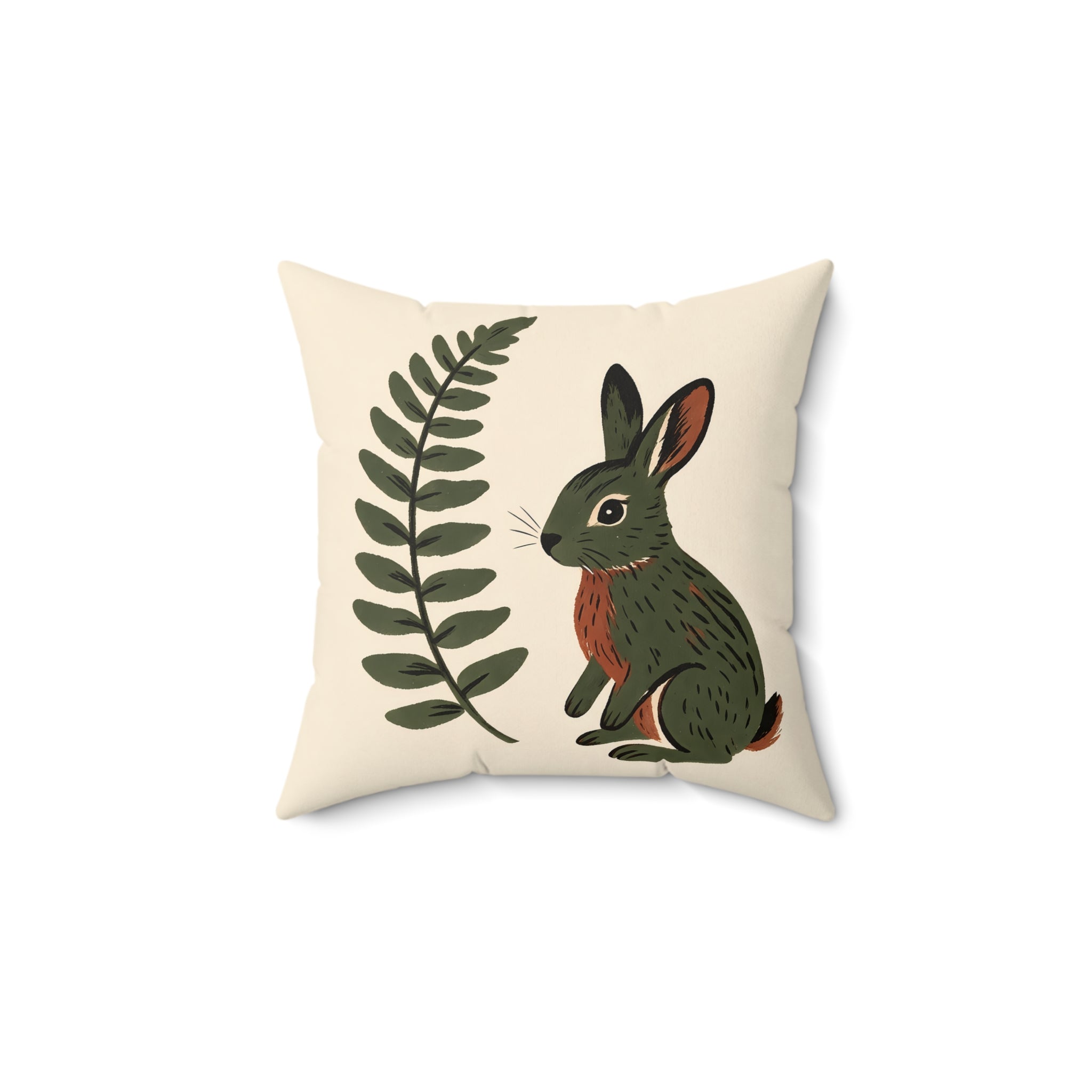 Forest Rabbit Throw Pillow