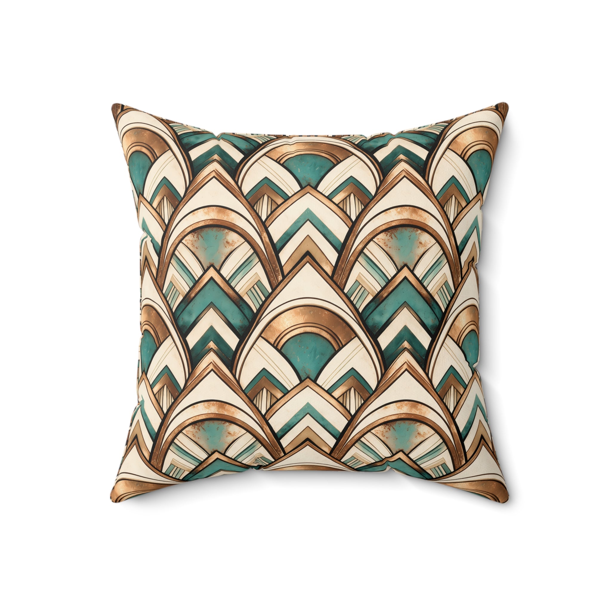 Geometric Art Deco Throw Pillow with Insert