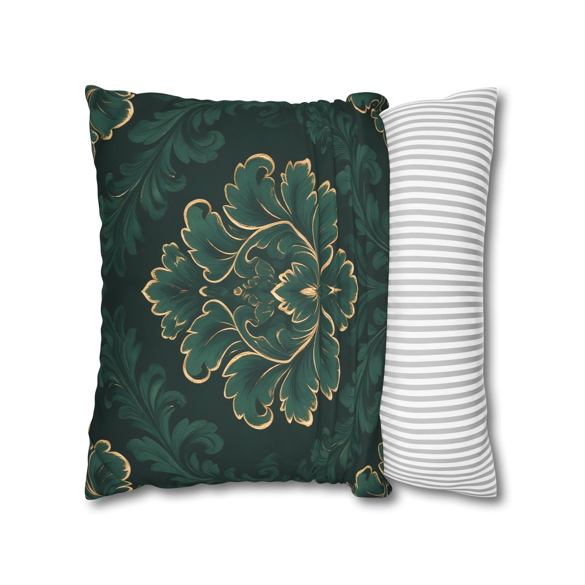 Emerald Damask Pillow Case