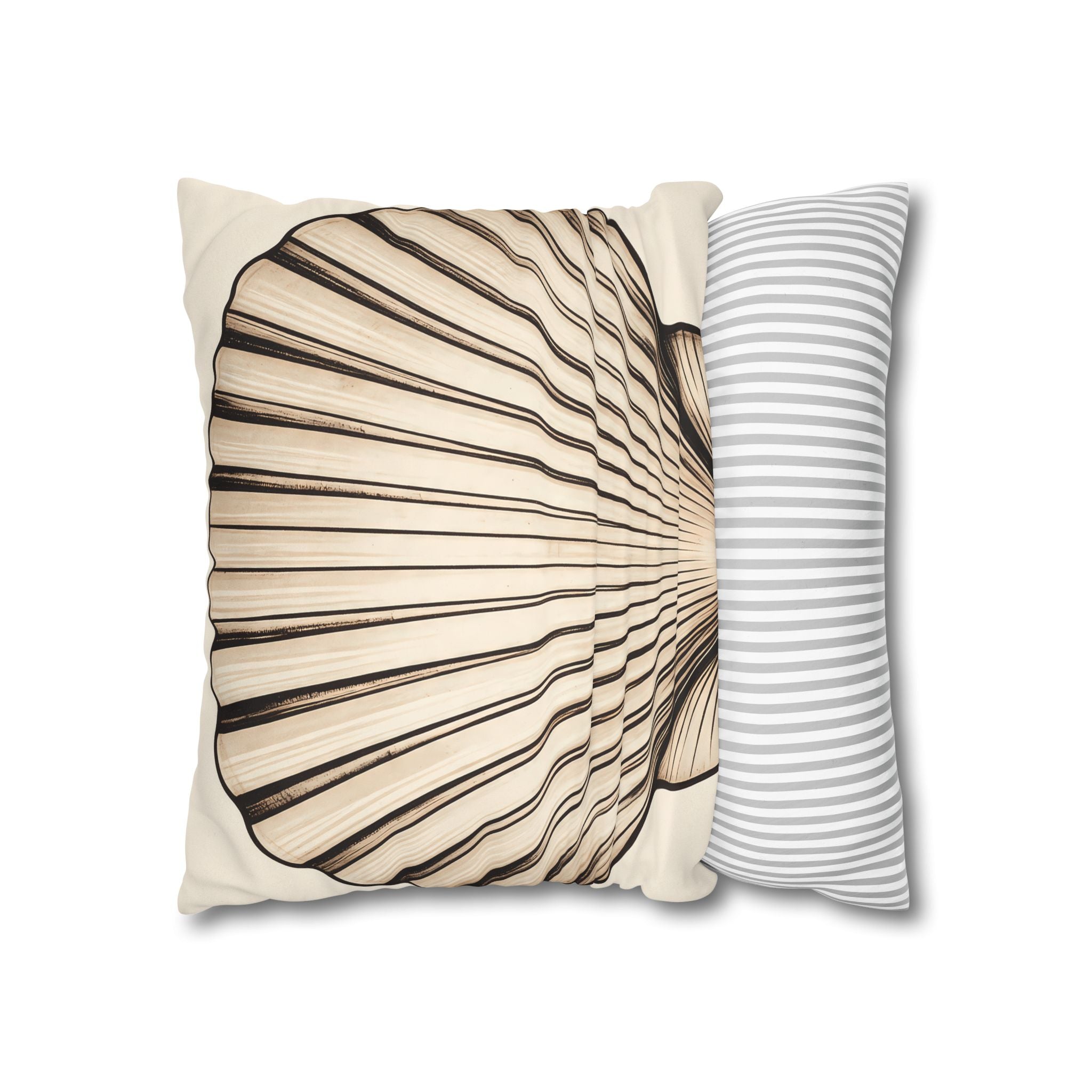 Sand Scallop Shell Cushion Cover