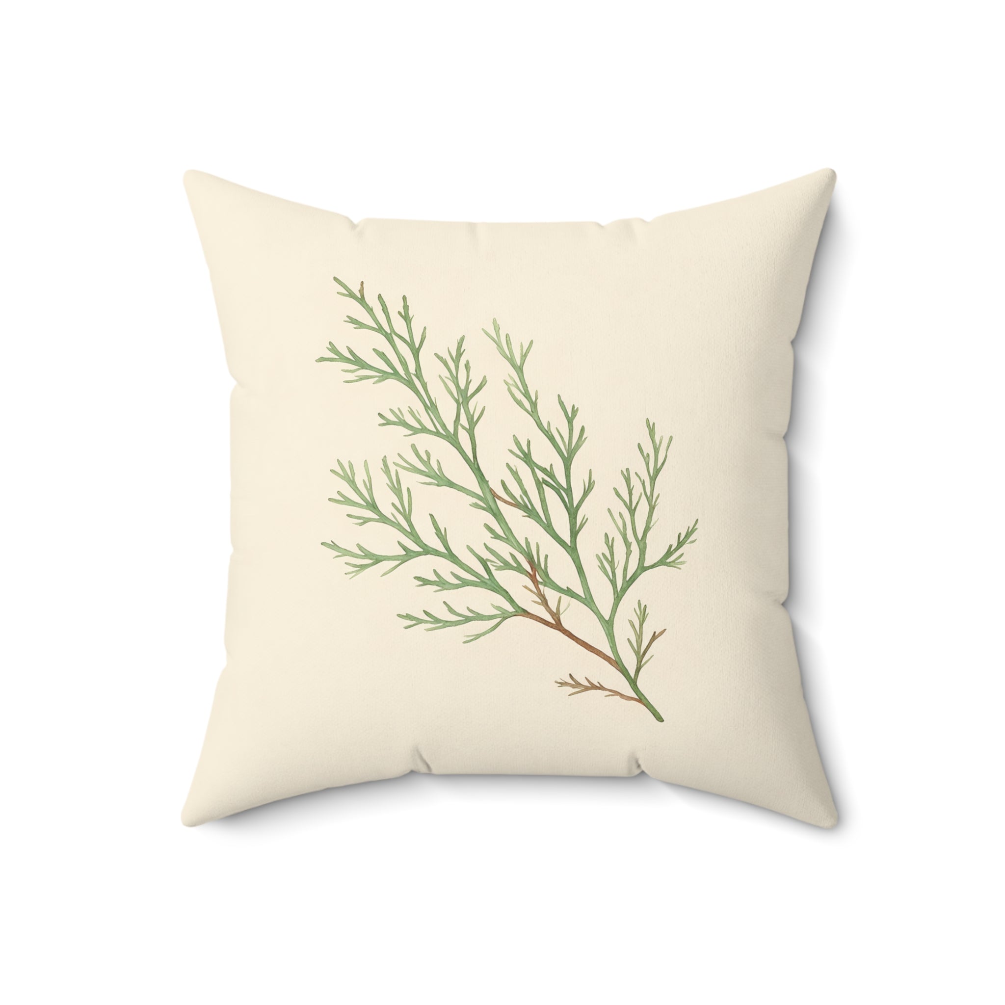 Sage Sprig Throw Pillow