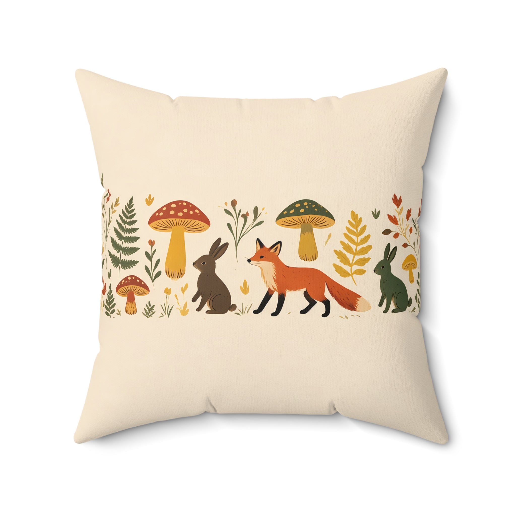 Woodland Animal Throw Pillow