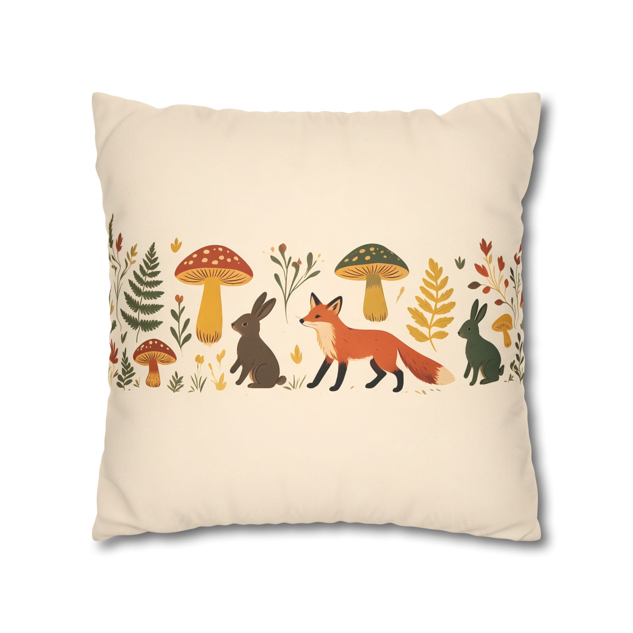 Woodland Animal Pillow Cover