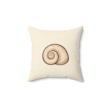 Nautical Snail Shell Throw Pillow