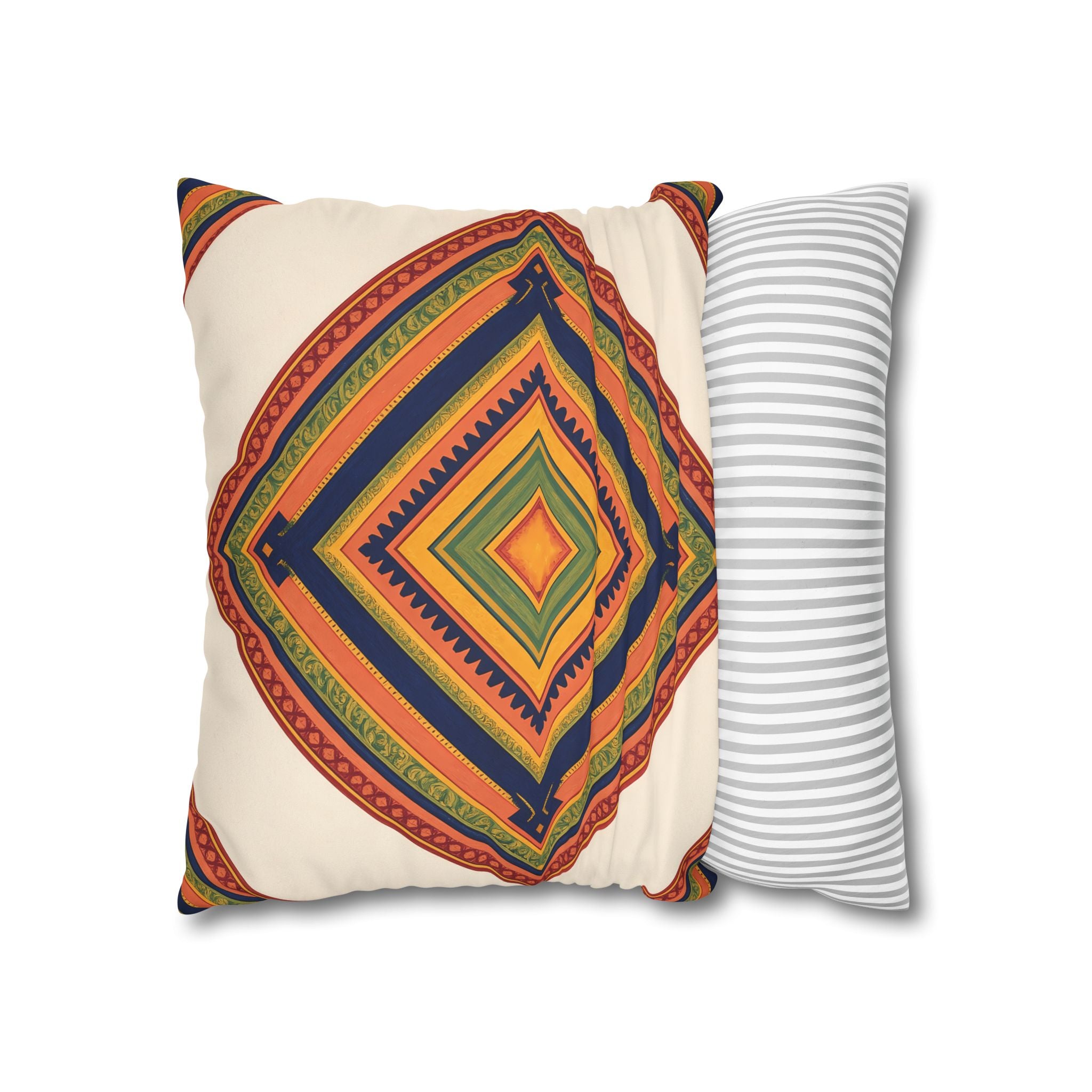 Global Folk Geometric Cushion