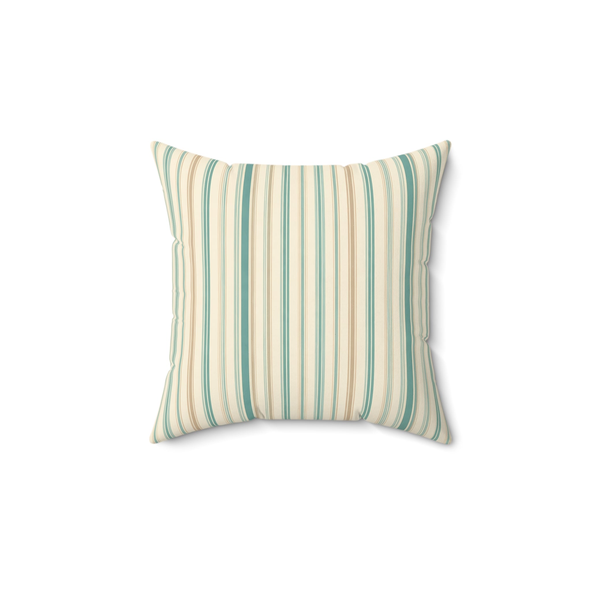 Sea Mist Blue Ticking Stripe Pillow with Insert