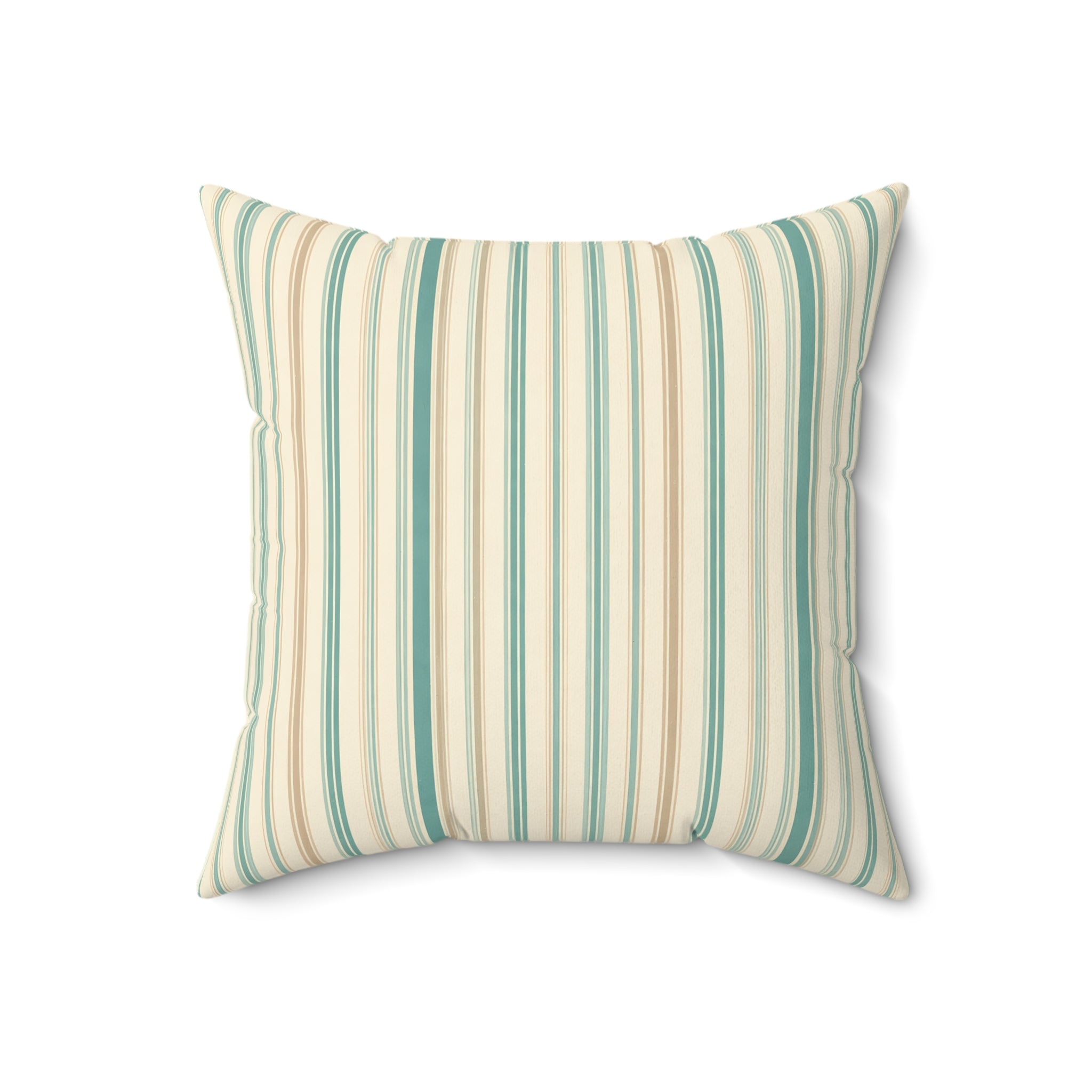 Sea Mist Blue Ticking Stripe Pillow with Insert