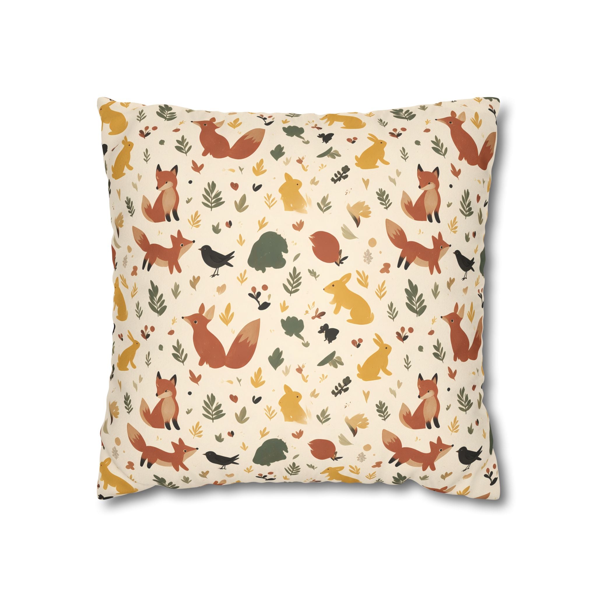 Woodland Fox & Hare Cushion Cover