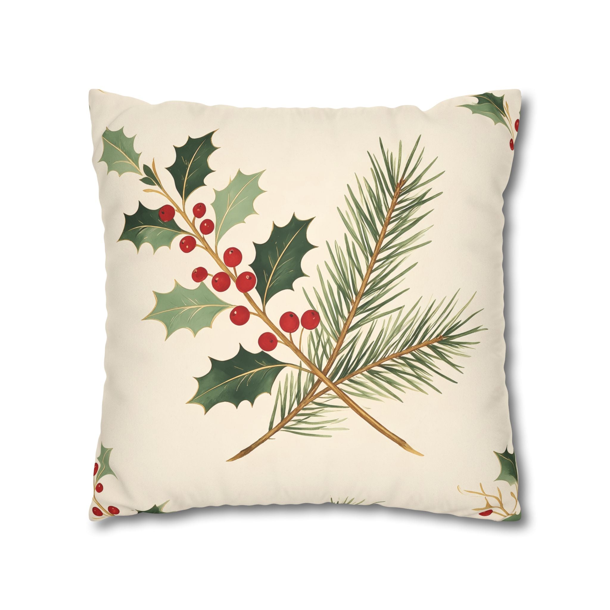 Holly Berry Cushion Cover