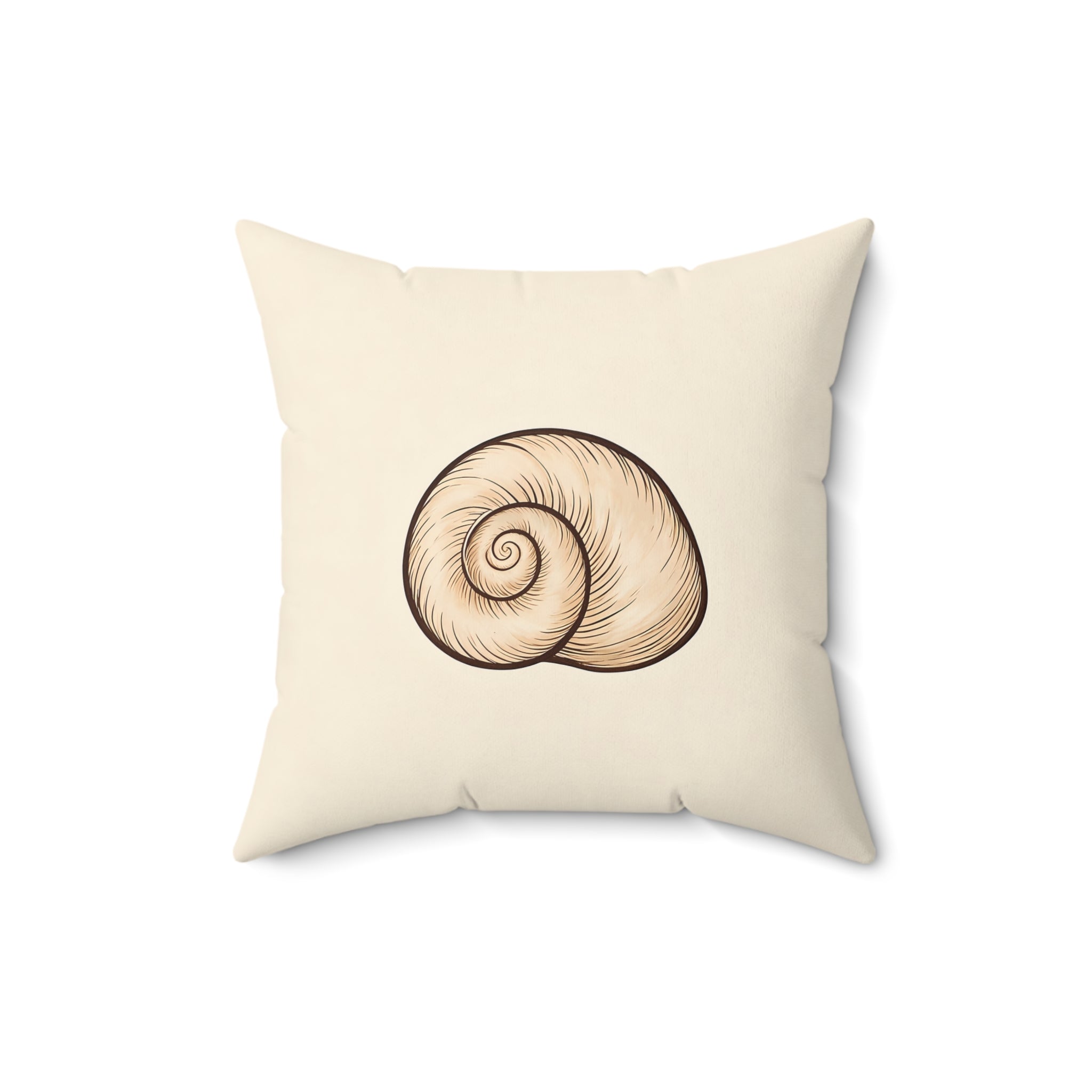 Nautical Snail Shell Throw Pillow
