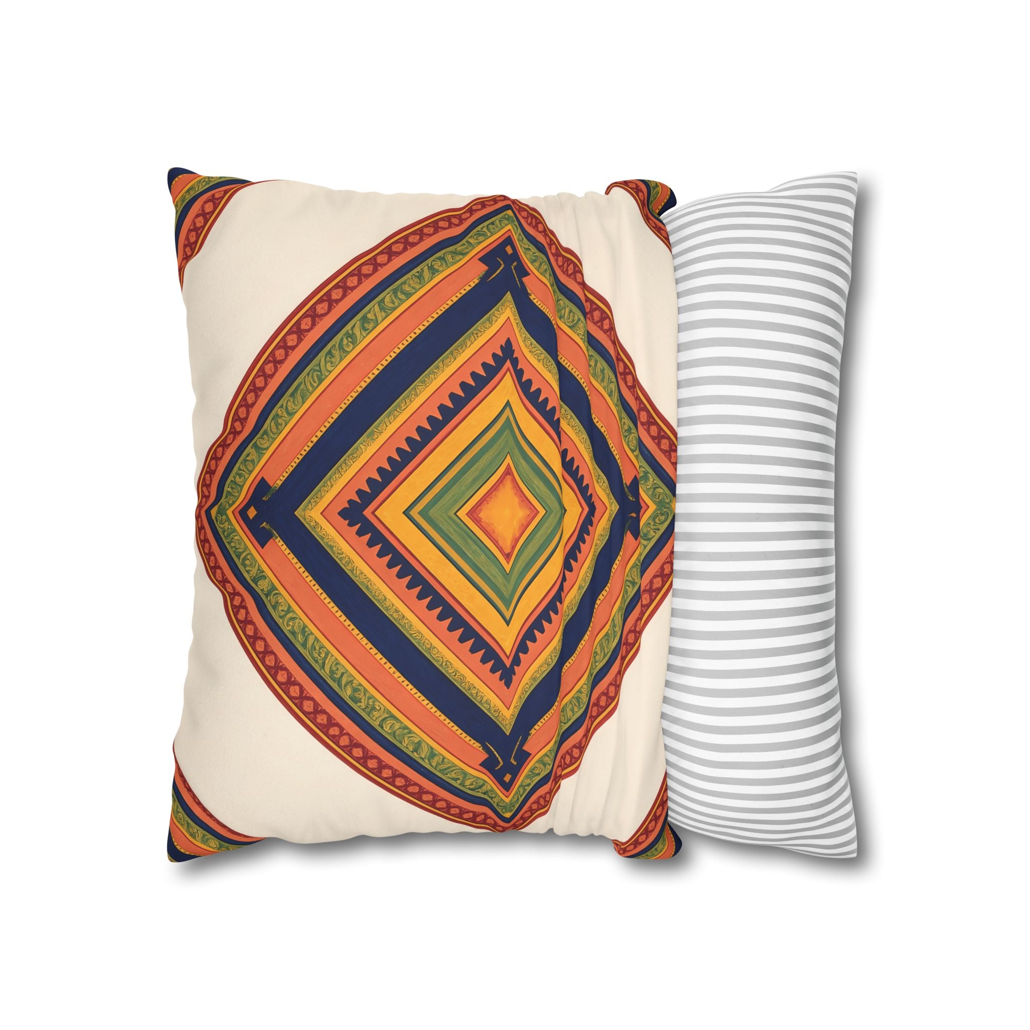 Global Folk Geometric Cushion