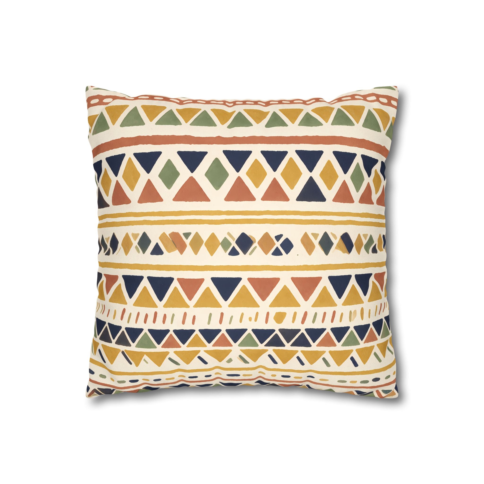 Ochre Mudcloth Pattern Cushion Cover
