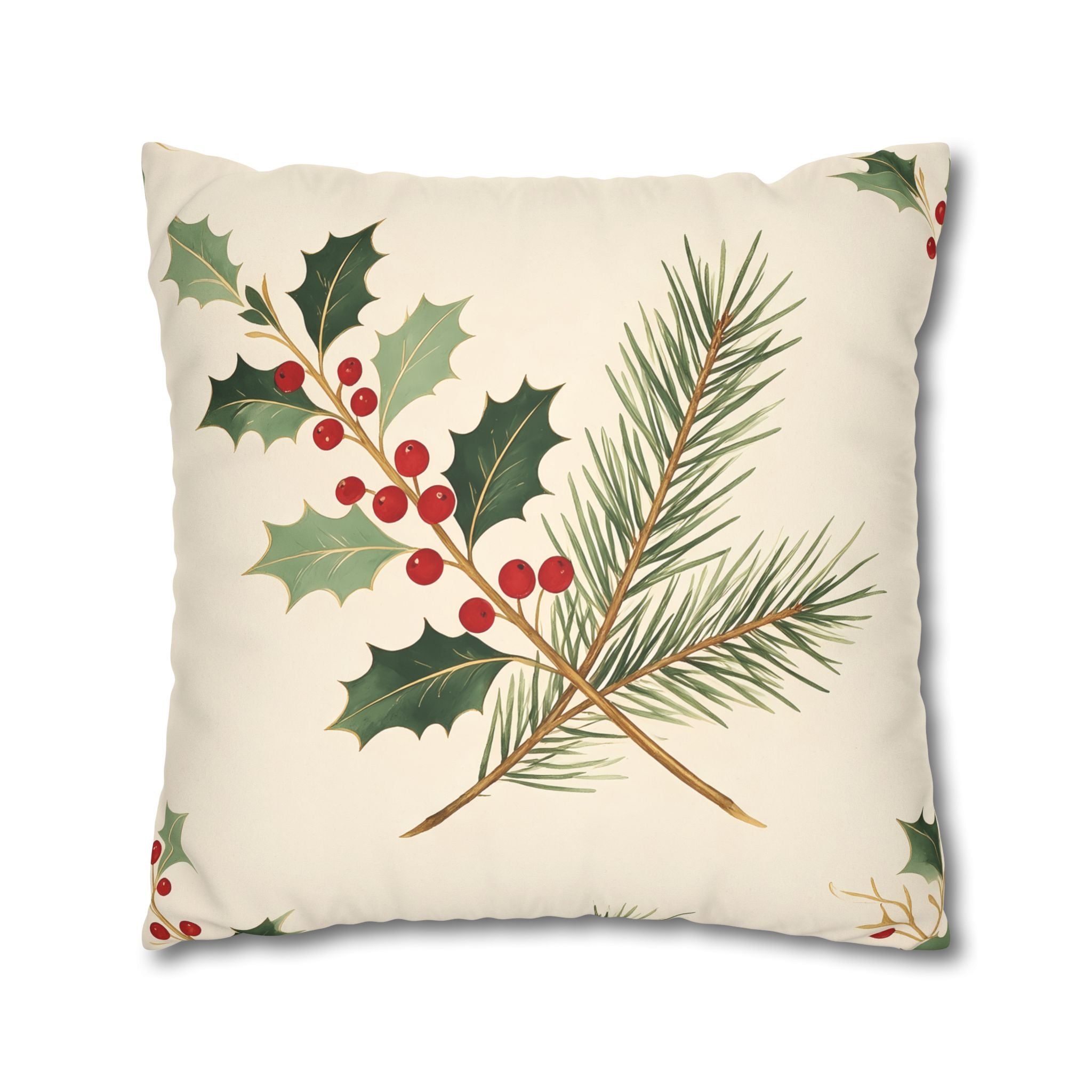 Holly Berry Cushion Cover