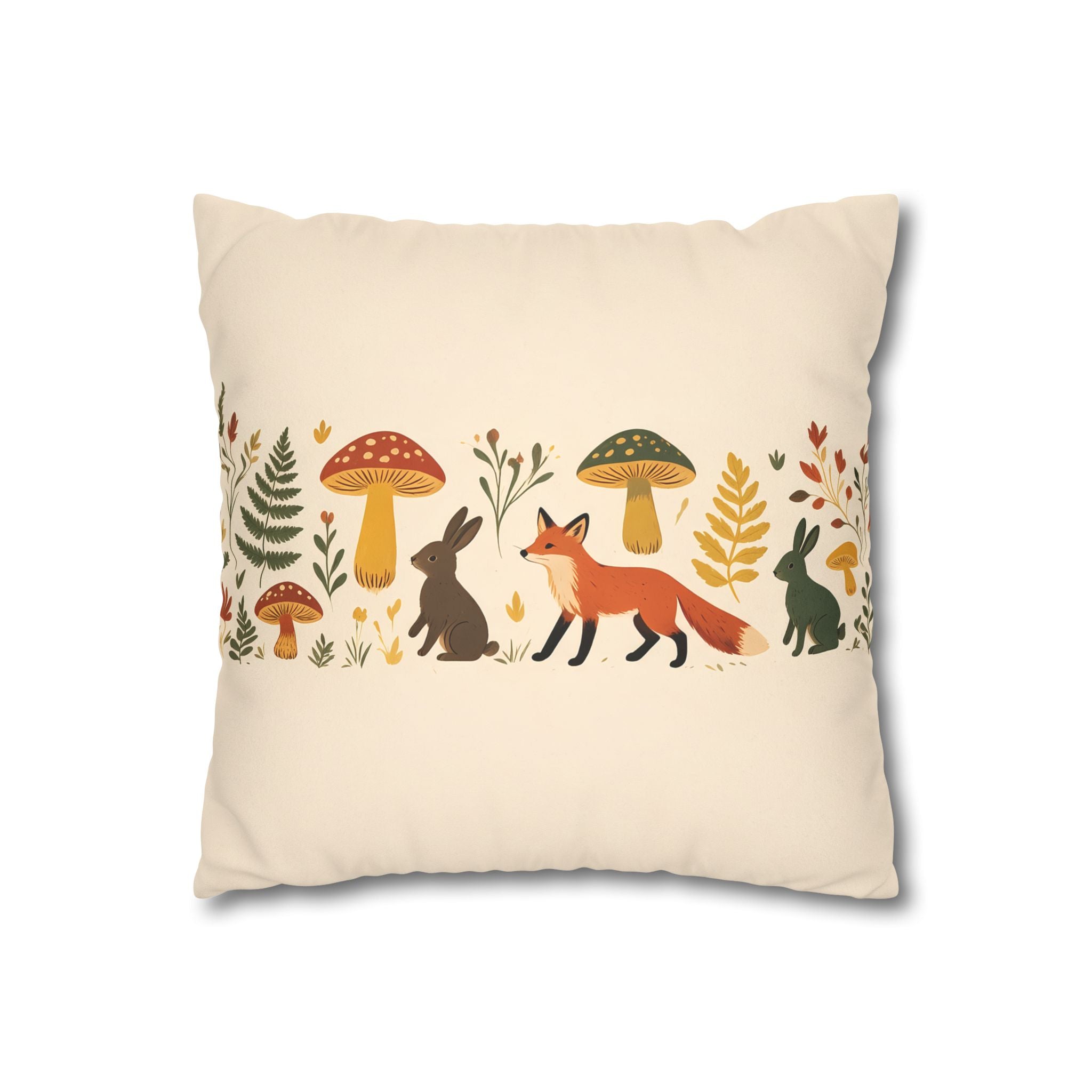 Woodland Animal Pillow Cover