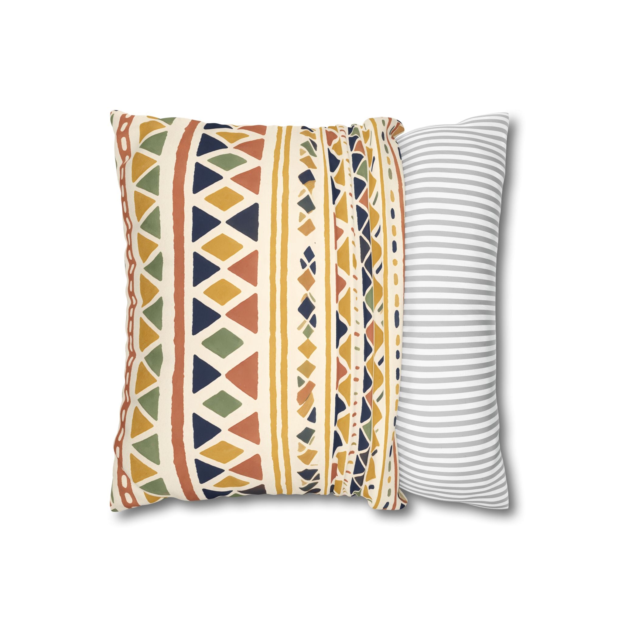 Ochre Mudcloth Pattern Cushion Cover