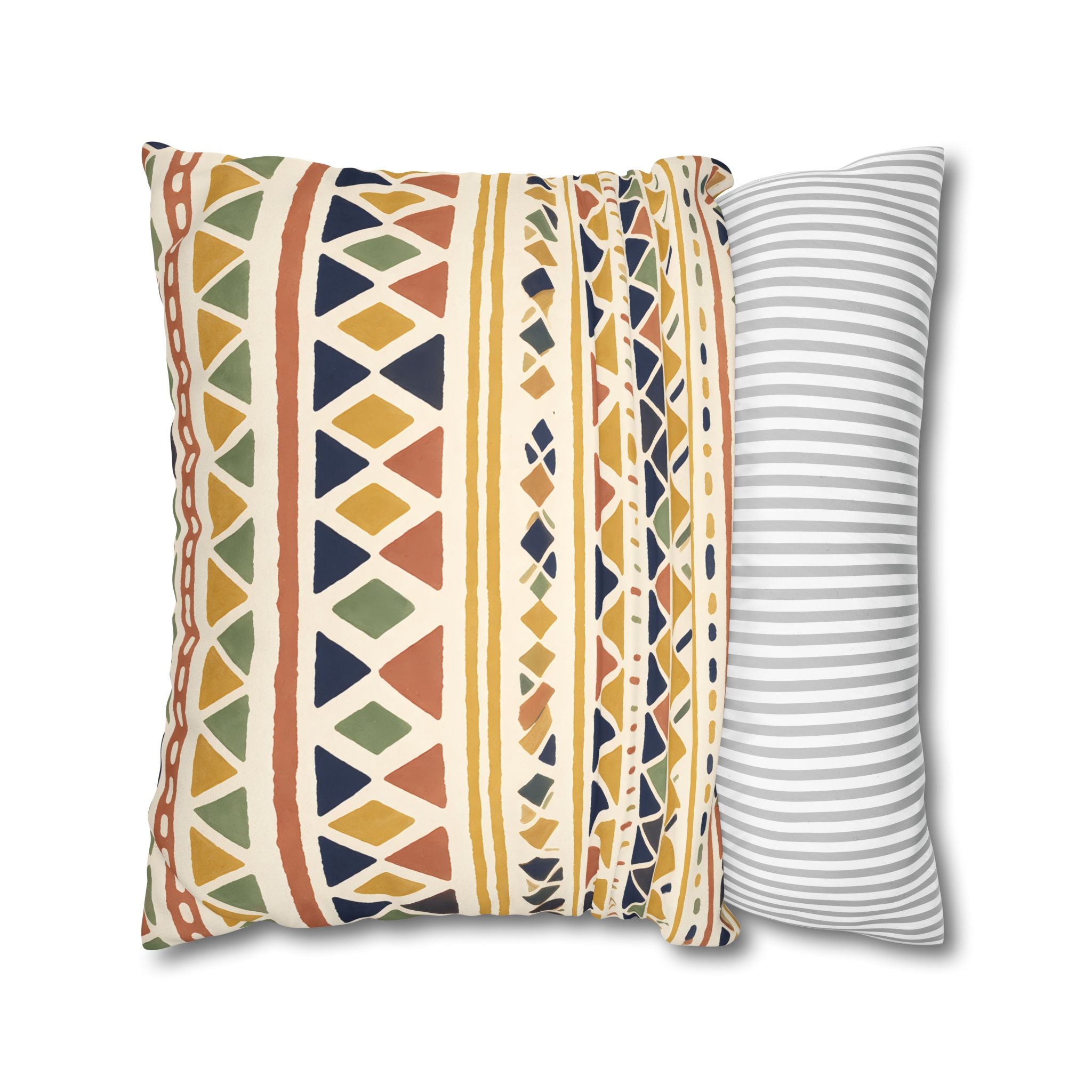 Ochre Mudcloth Pattern Cushion Cover