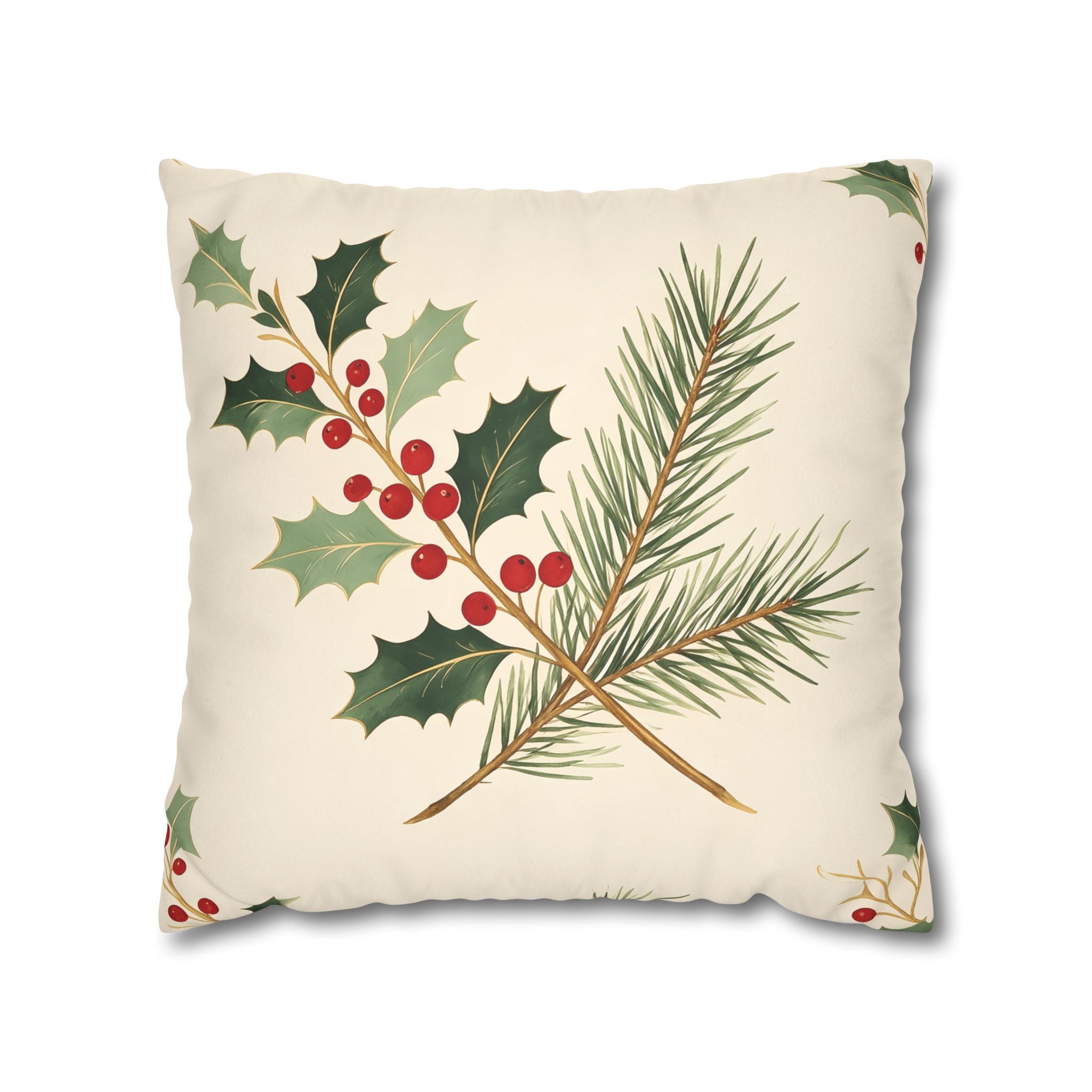 Holly Berry Cushion Cover
