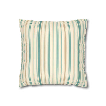 Sea Mist Blue Ticking Stripe Cushion