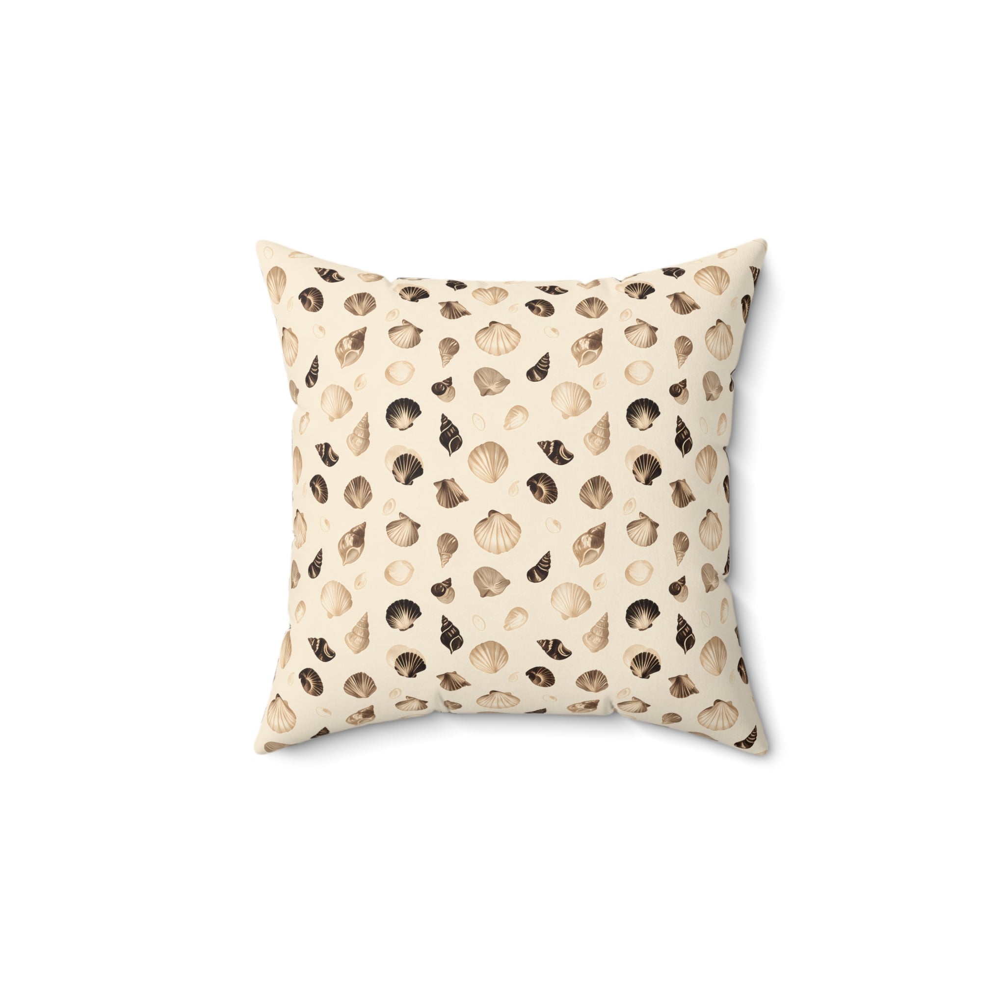 Seashell Motif Throw Pillow with Insert