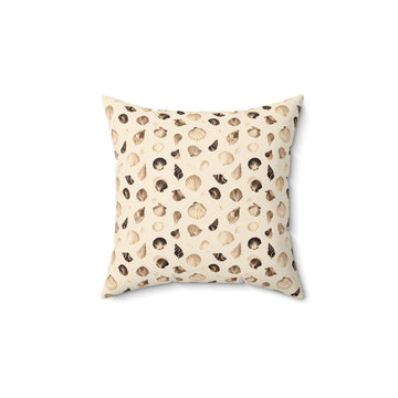 Seashell Motif Throw Pillow with Insert