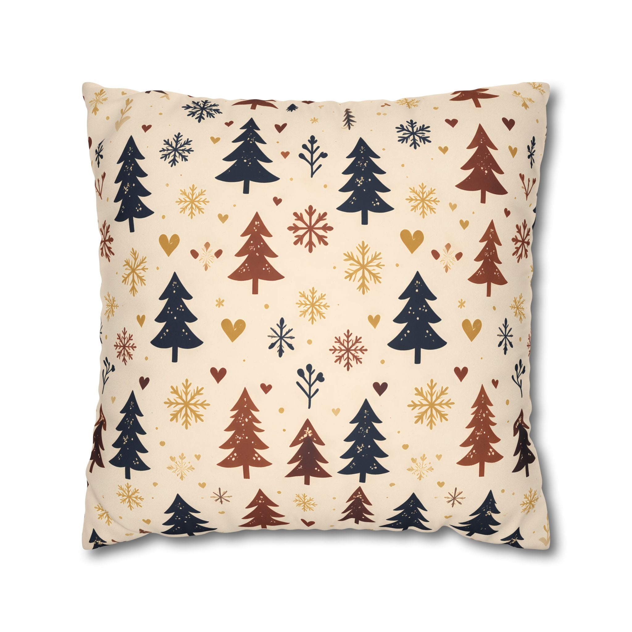 Folk Fir Tree Cushion Cover