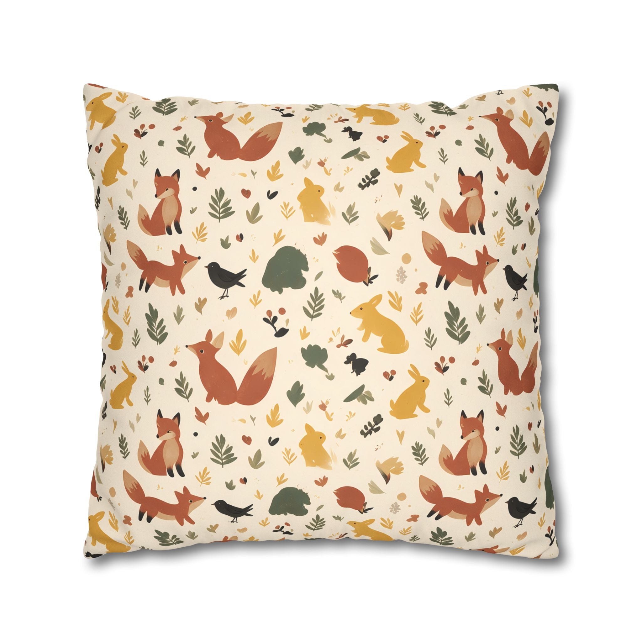 Woodland Fox & Hare Cushion Cover
