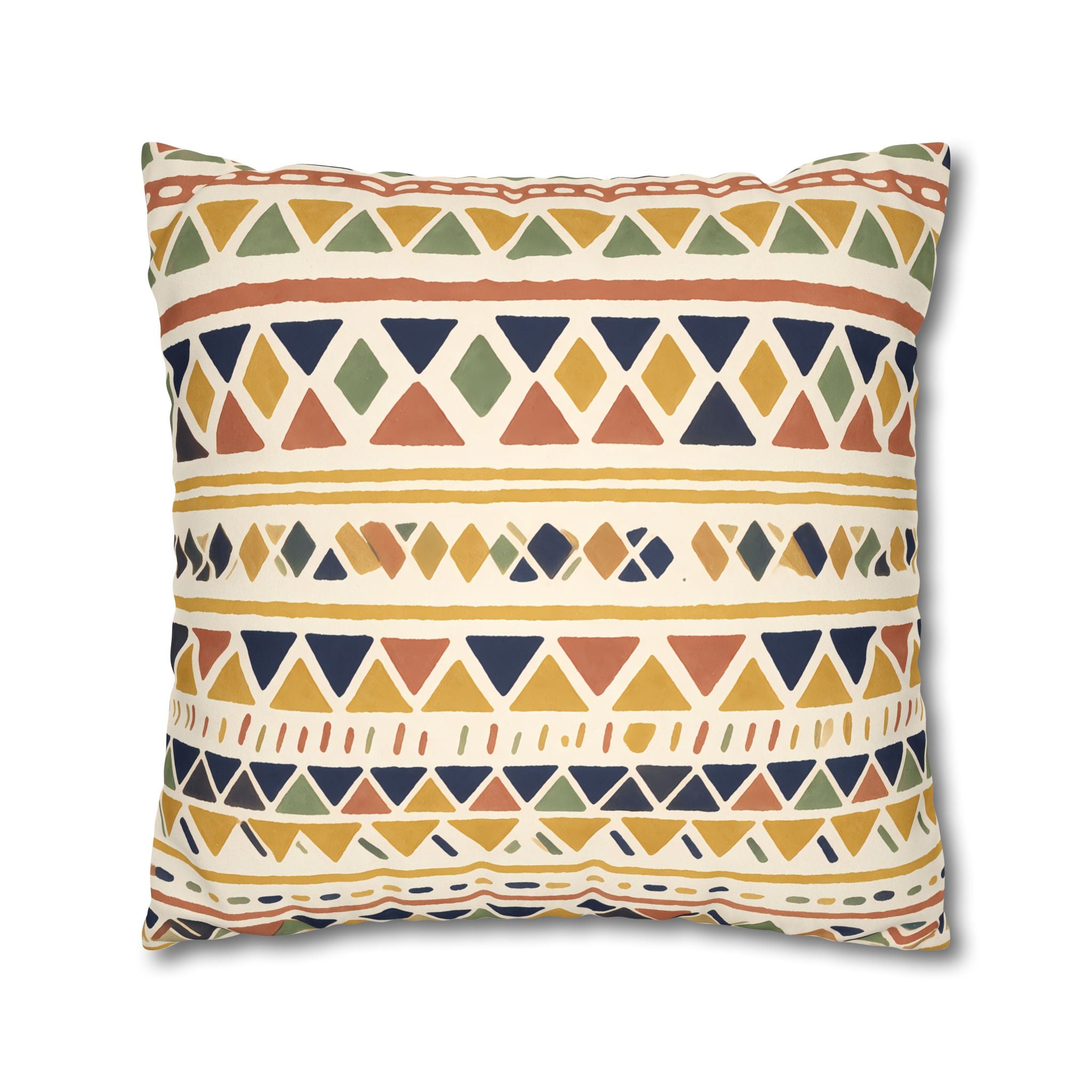 Ochre Mudcloth Pattern Cushion Cover
