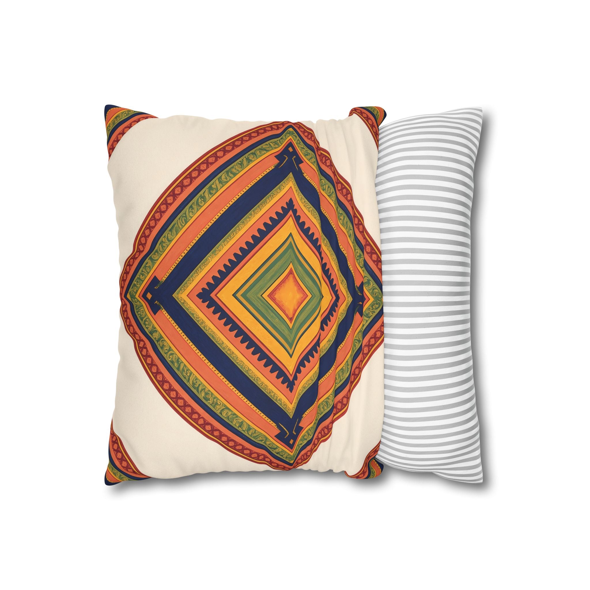 Global Folk Geometric Cushion