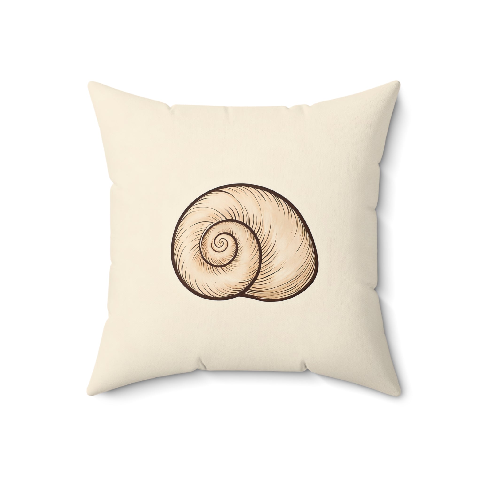 Nautical Snail Shell Throw Pillow