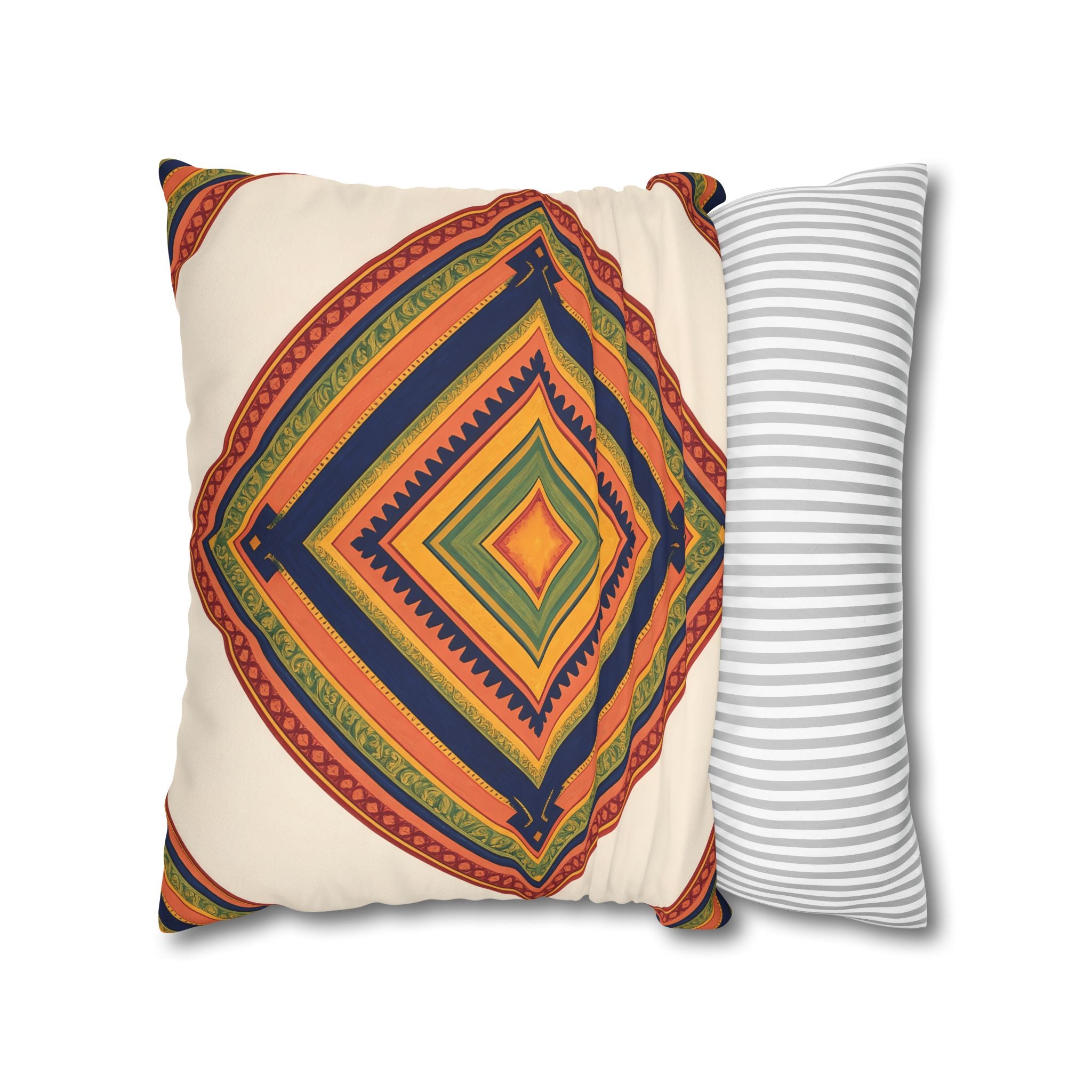 Global Folk Geometric Cushion