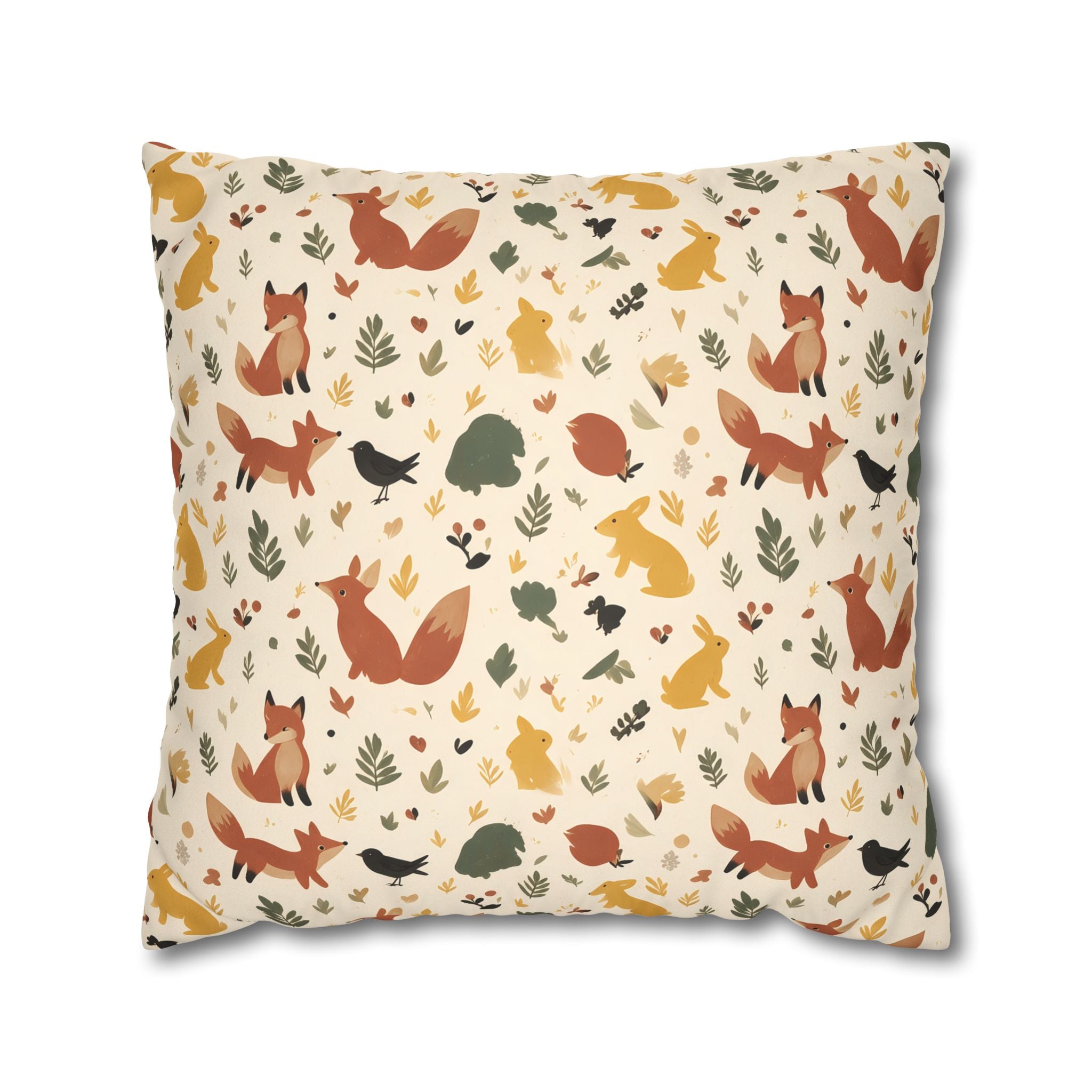 Woodland Fox & Hare Cushion Cover