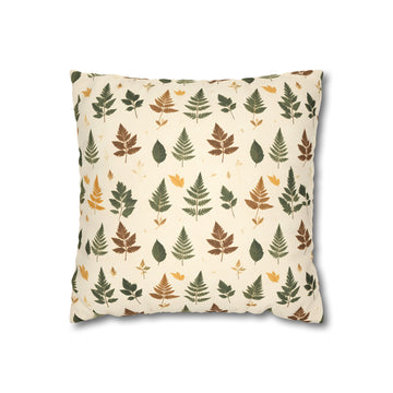 Olive Umber Fern Pillow Cover