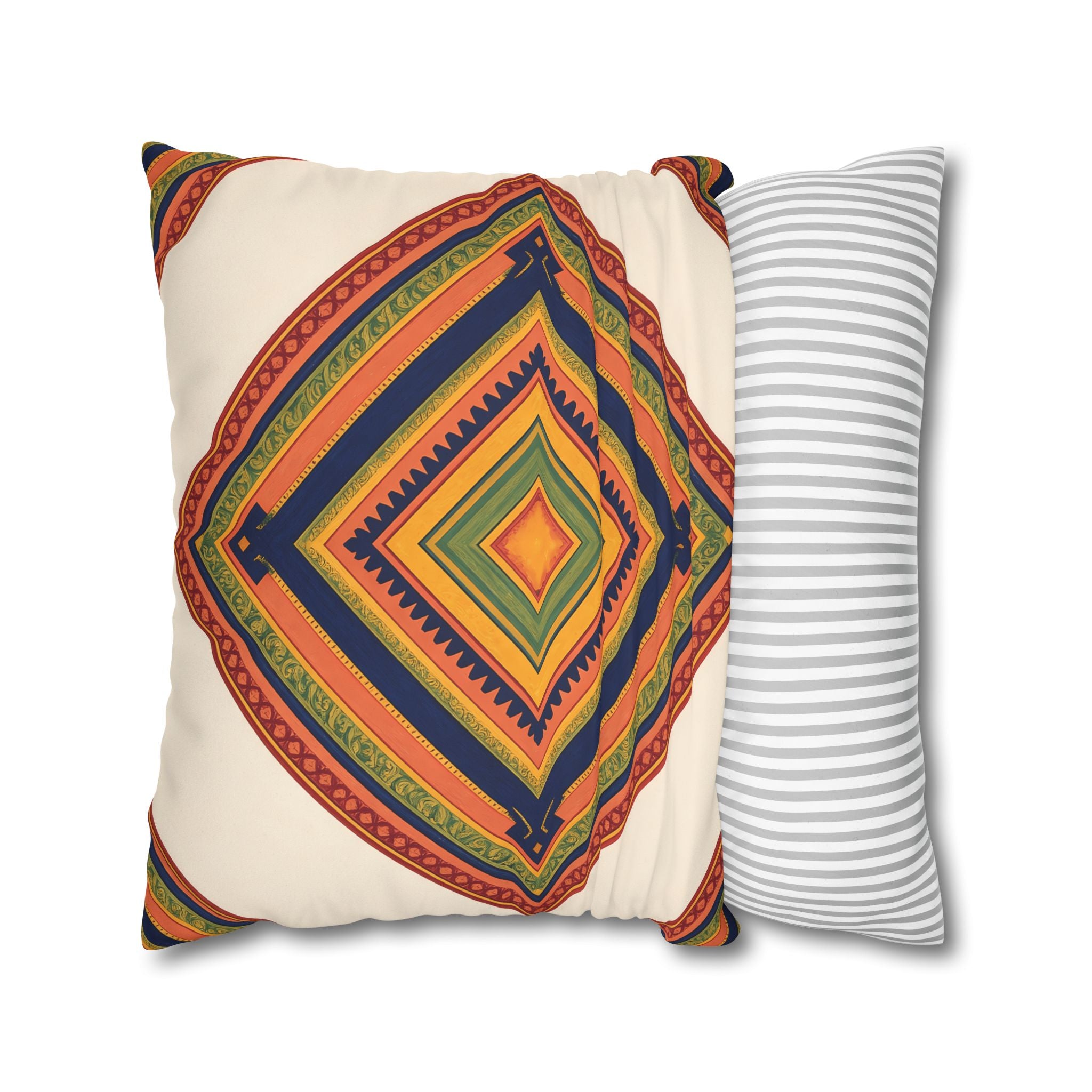 Global Folk Geometric Cushion