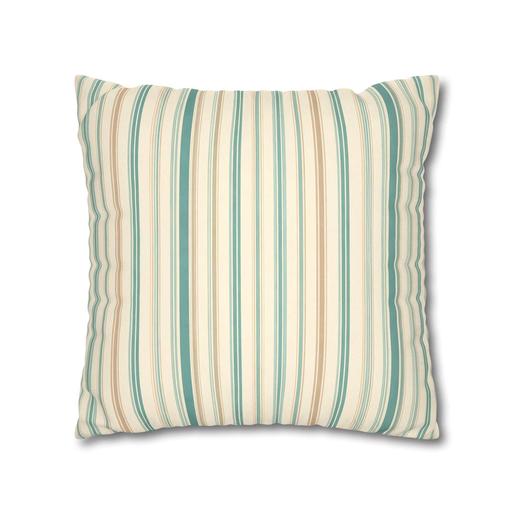 Sea Mist Blue Ticking Stripe Cushion