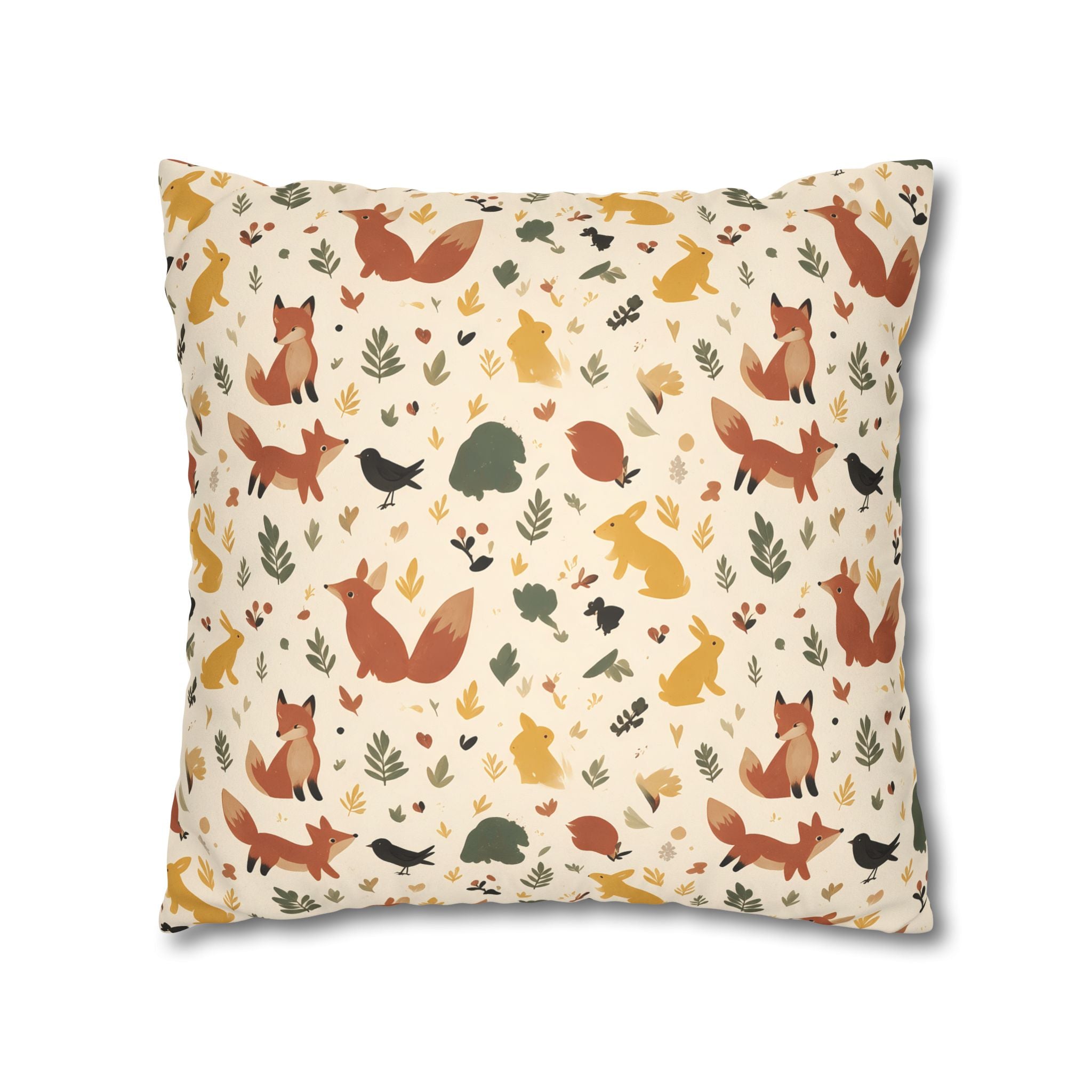 Woodland Fox & Hare Cushion Cover