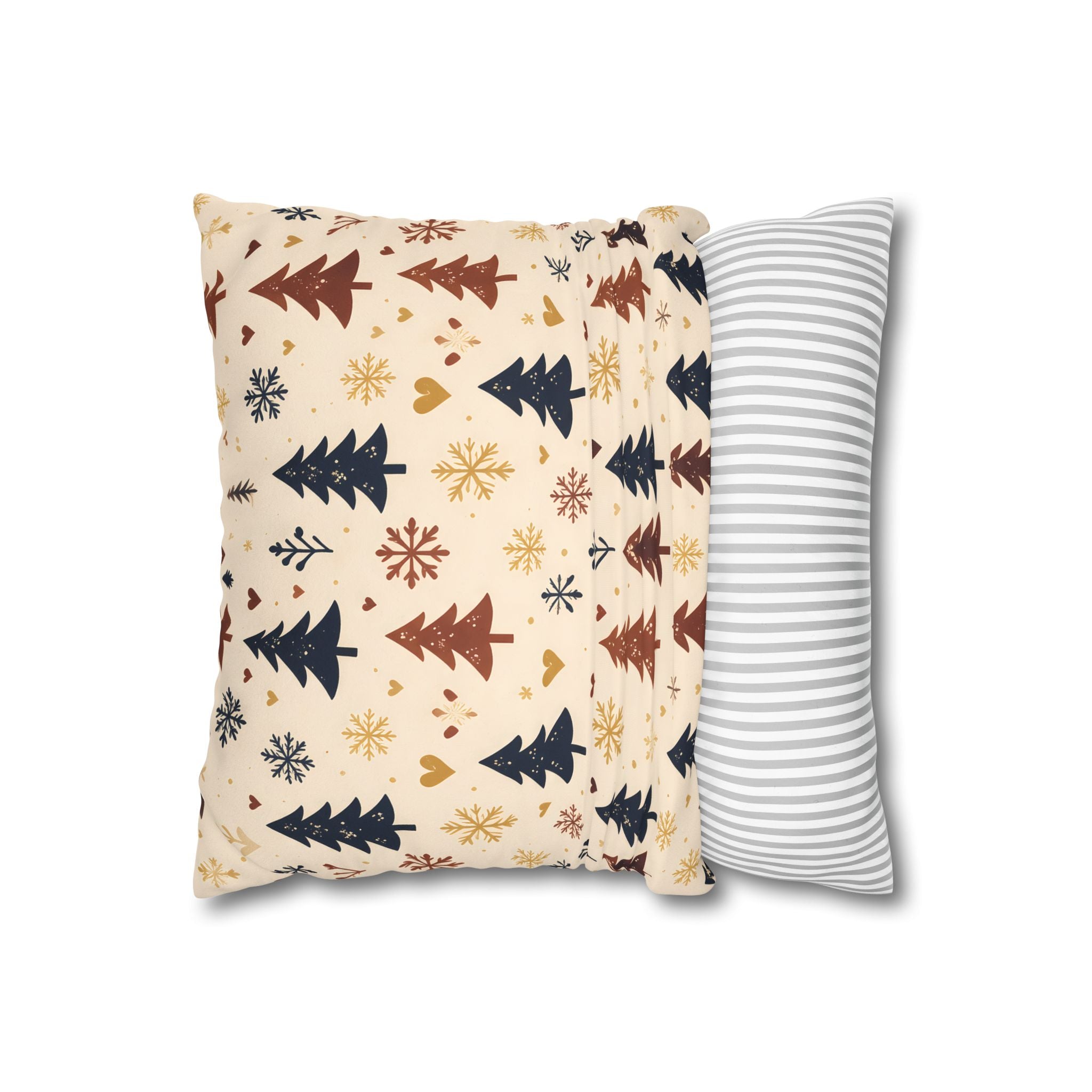 Folk Fir Tree Cushion Cover