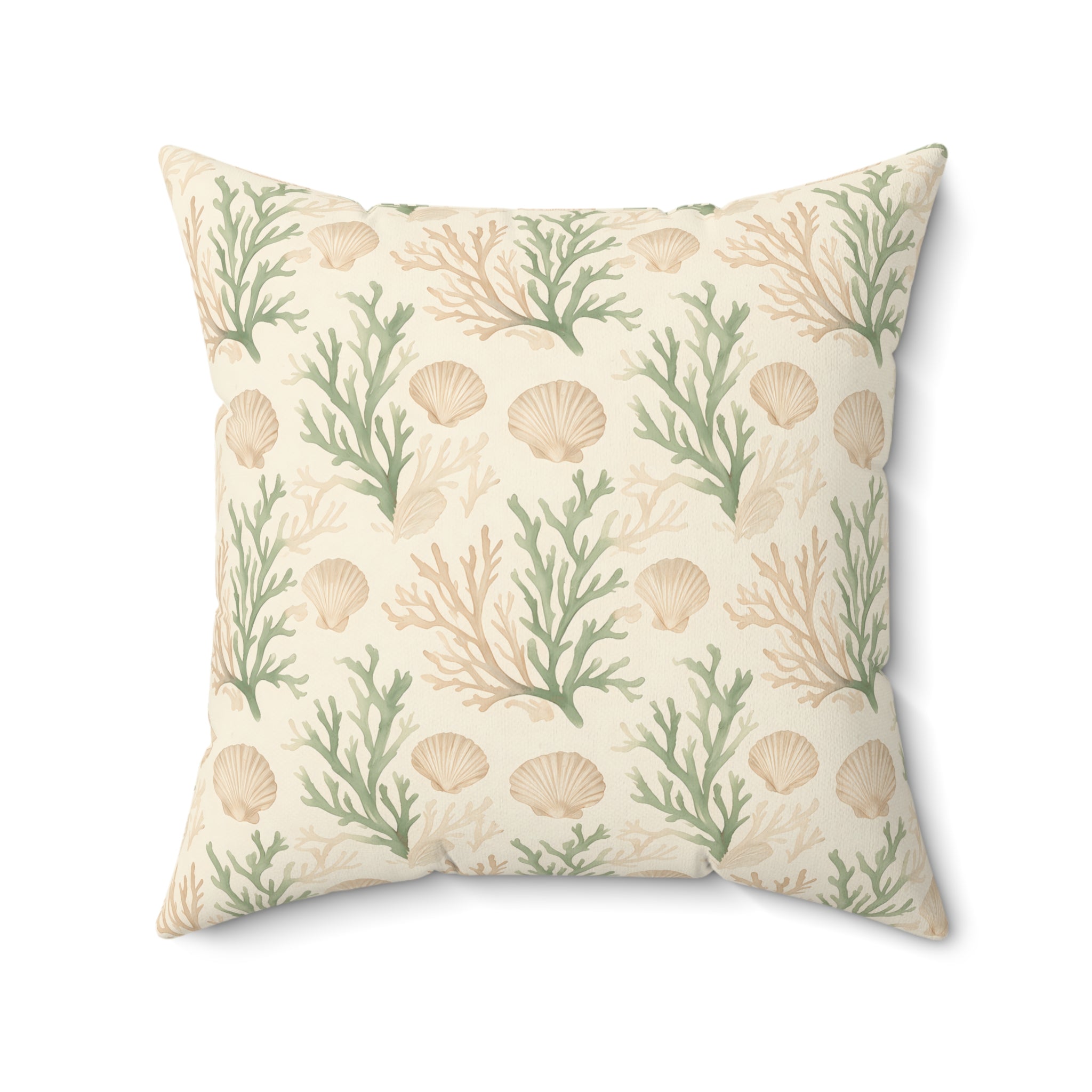 Marine Botanical Throw Pillow
