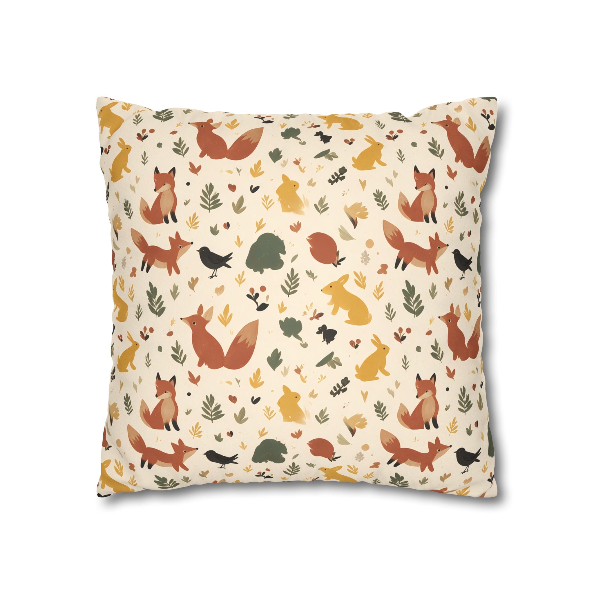 Woodland Fox & Hare Cushion Cover