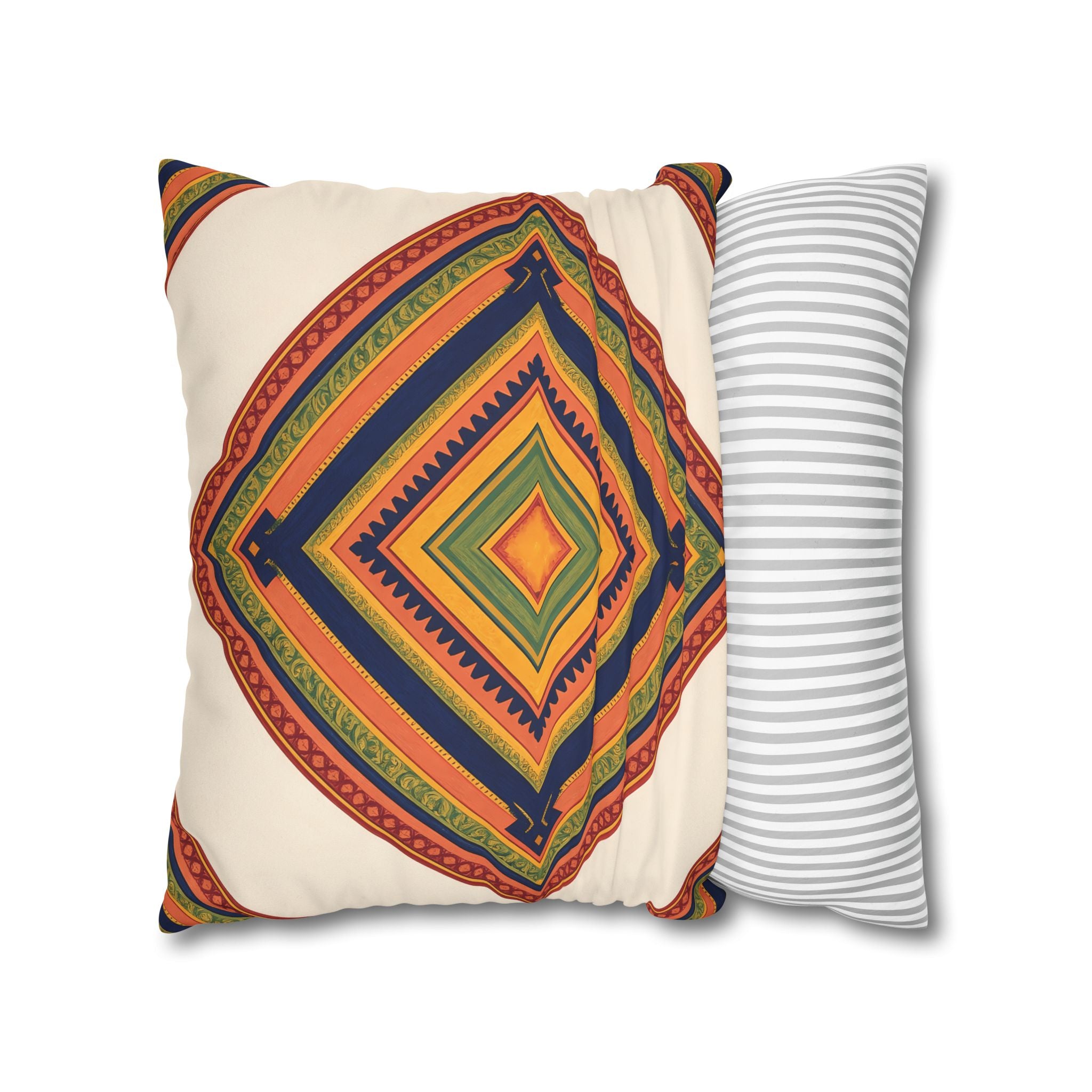 Global Folk Geometric Cushion