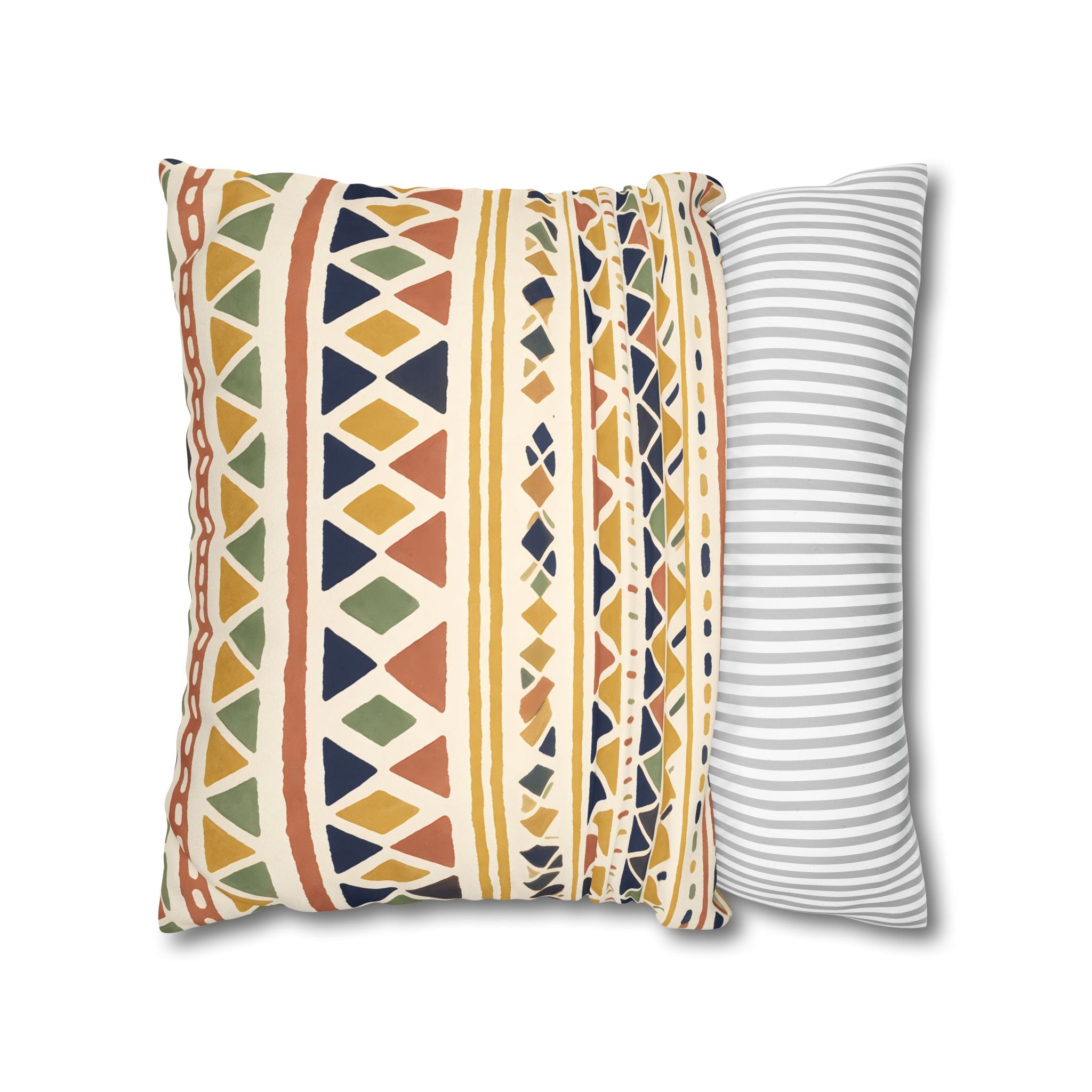 Ochre Mudcloth Pattern Cushion Cover