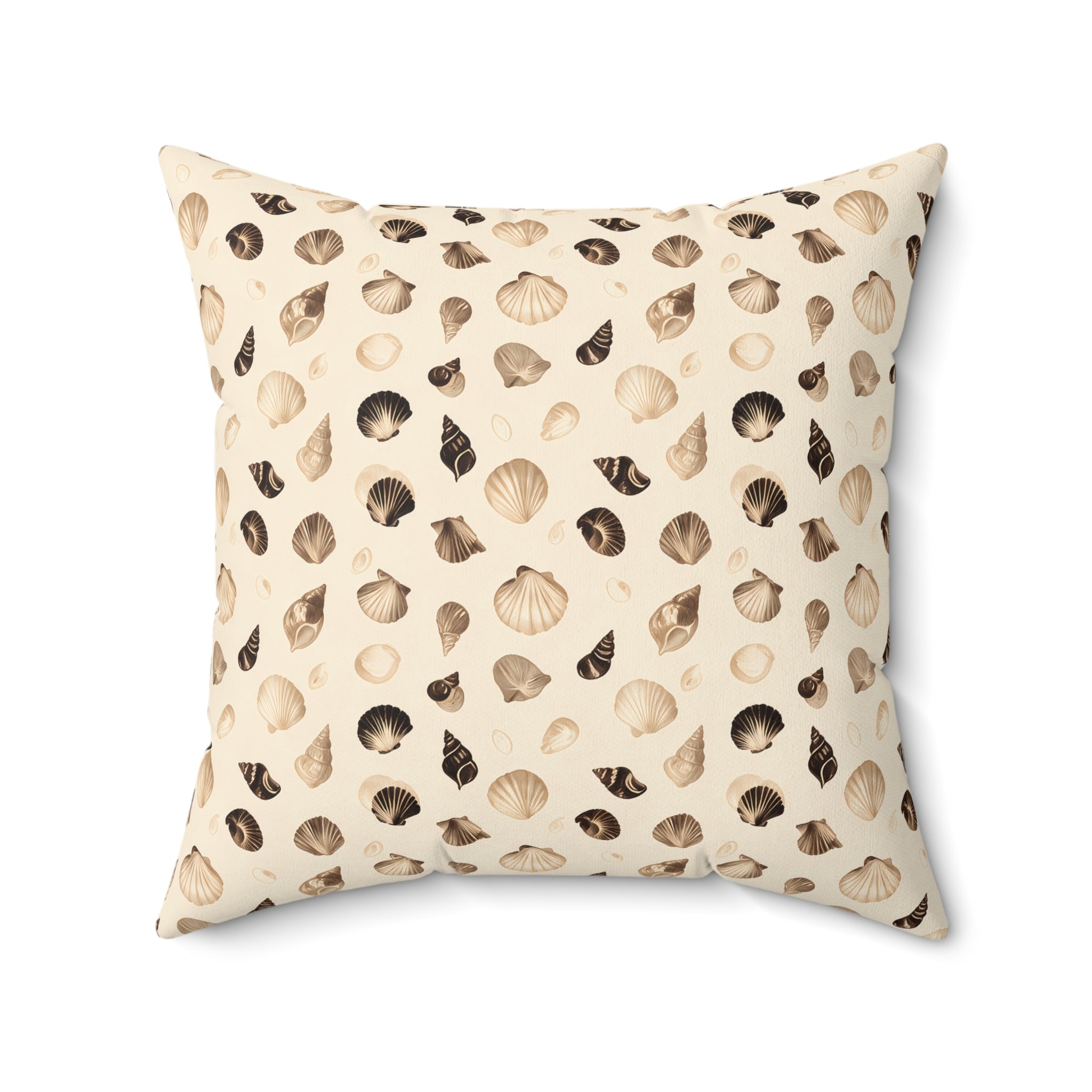 Seashell Motif Throw Pillow with Insert