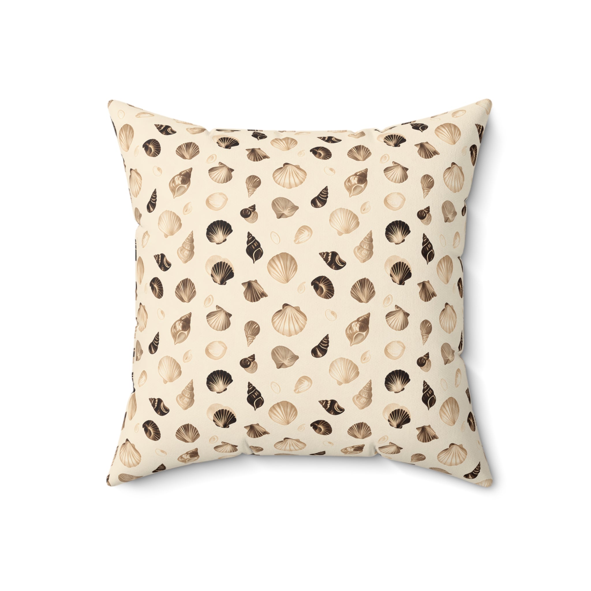 Seashell Motif Throw Pillow with Insert