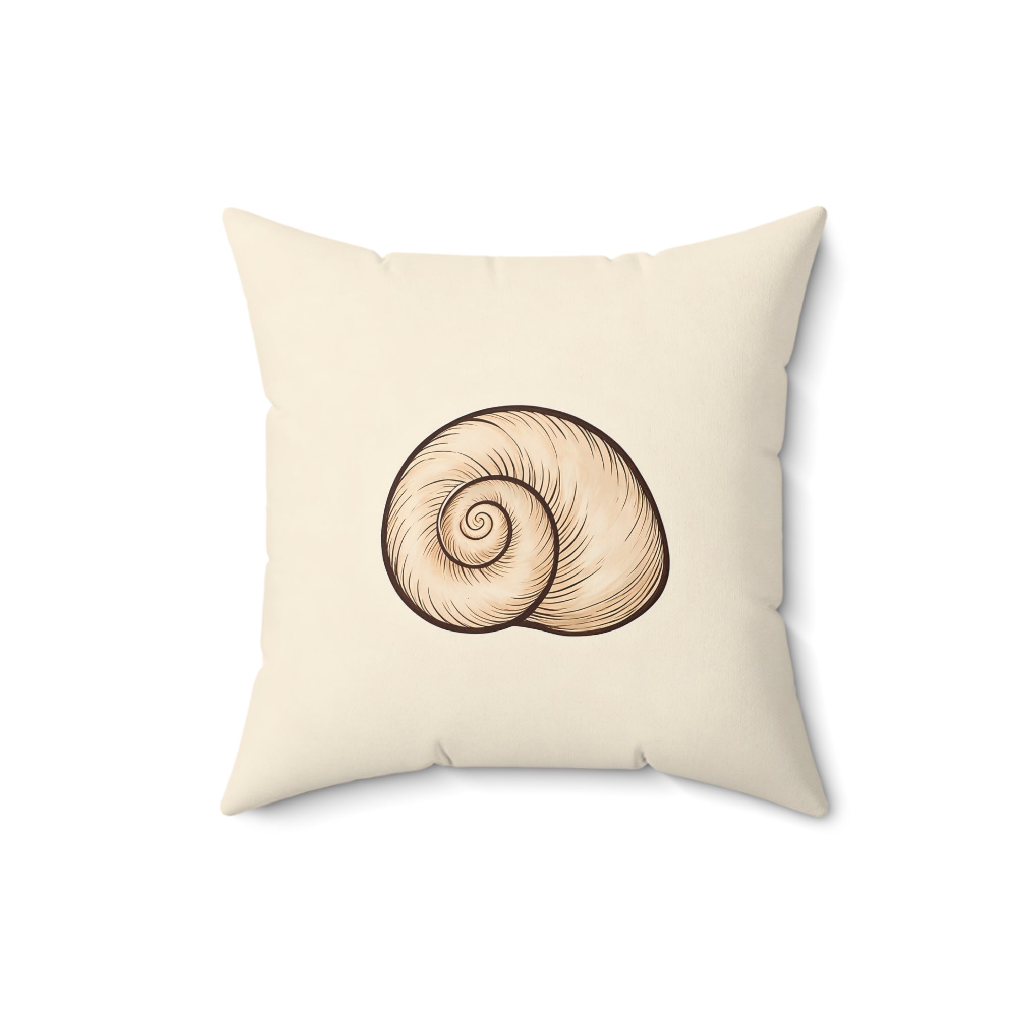 Nautical Snail Shell Throw Pillow