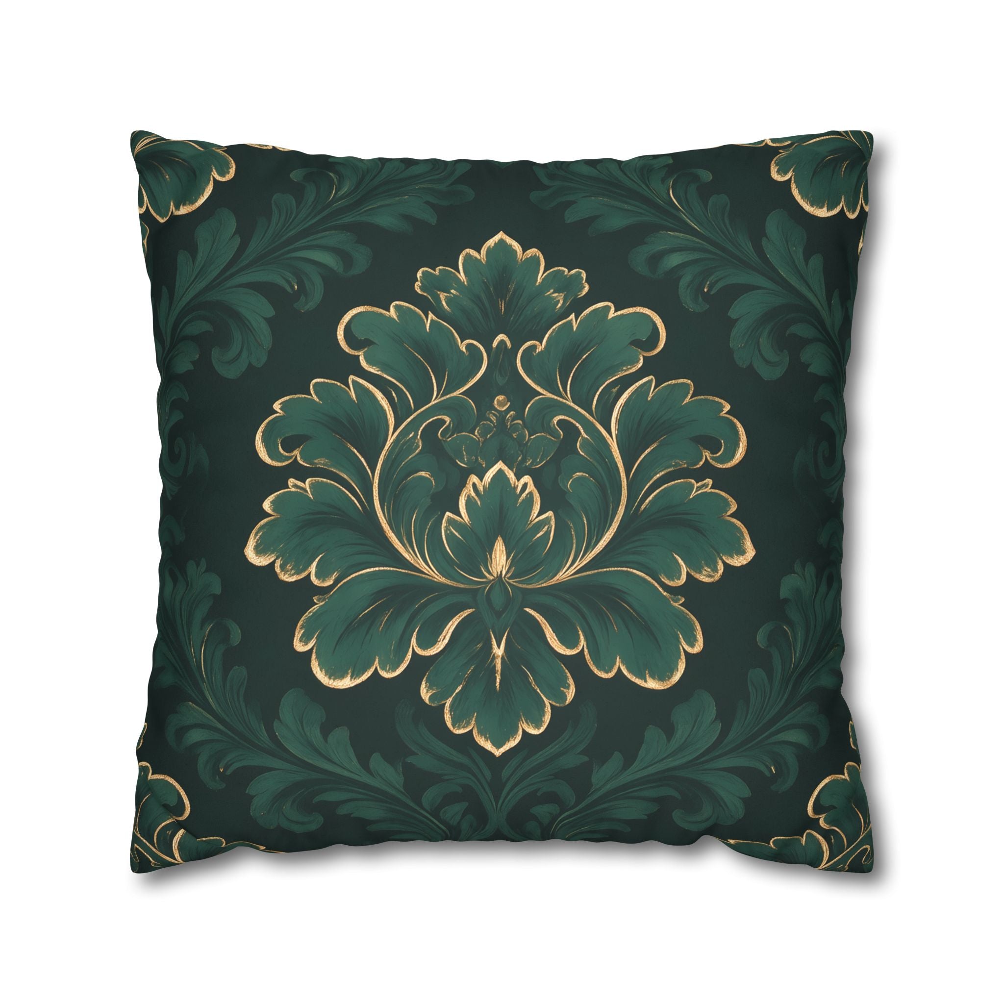Emerald Damask Pillow Case