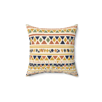 Terracotta Tribal Throw Pillow with Insert
