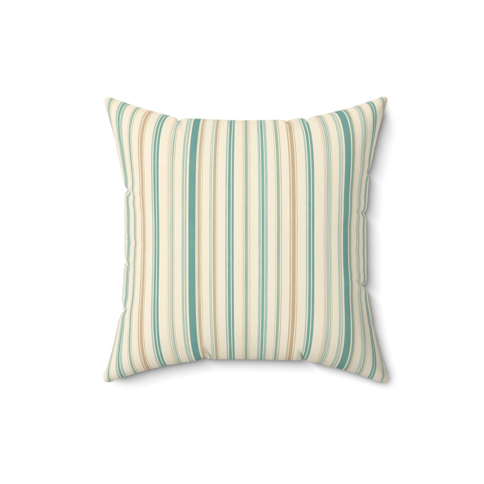 Sea Mist Blue Ticking Stripe Pillow with Insert