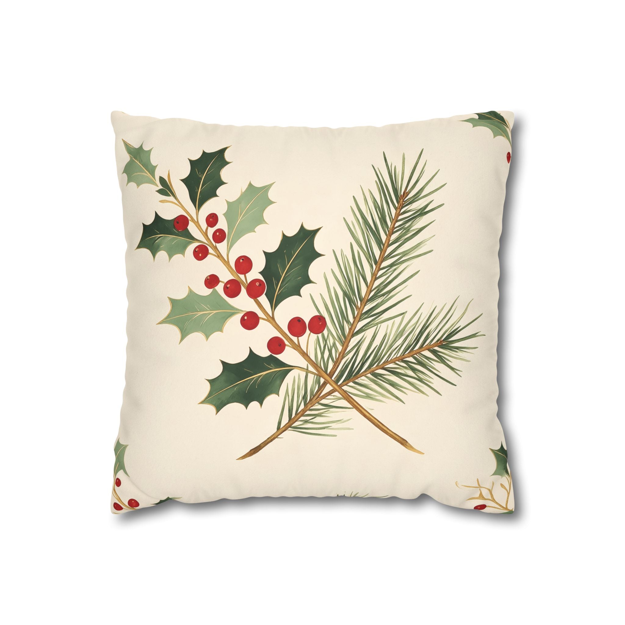 Holly Berry Cushion Cover