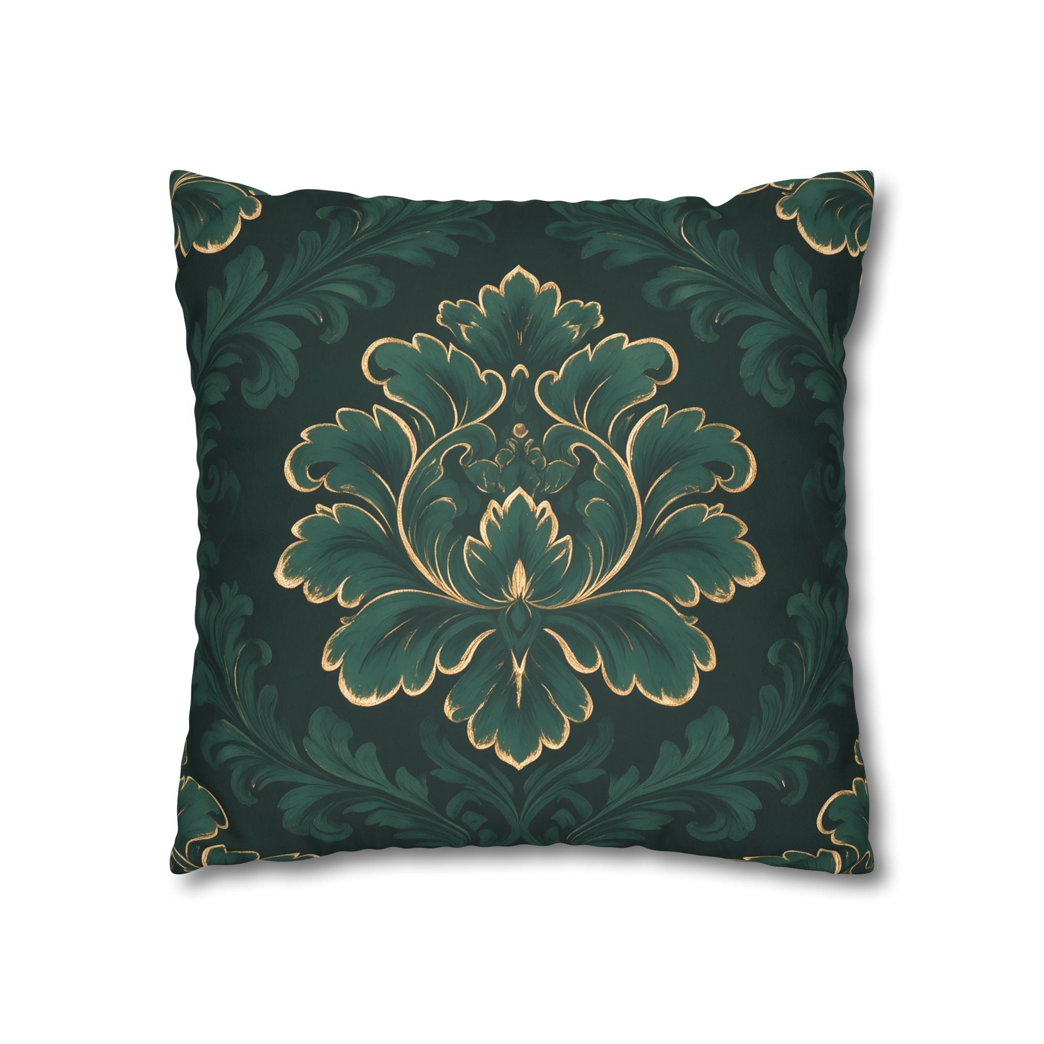 Emerald Damask Pillow Case